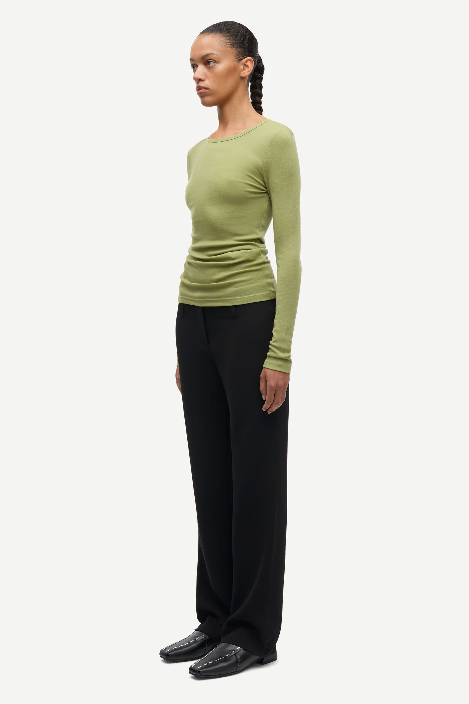 Sadou t-shirt ls 15499 Mosstone
