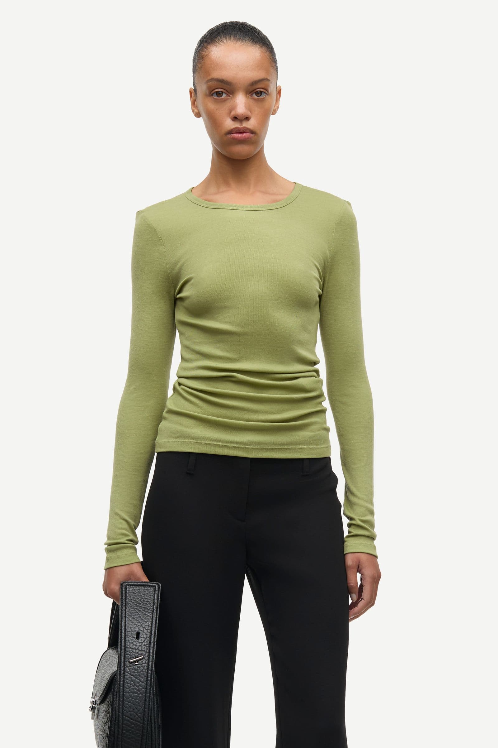 Sadou t-shirt ls 15499 Mosstone