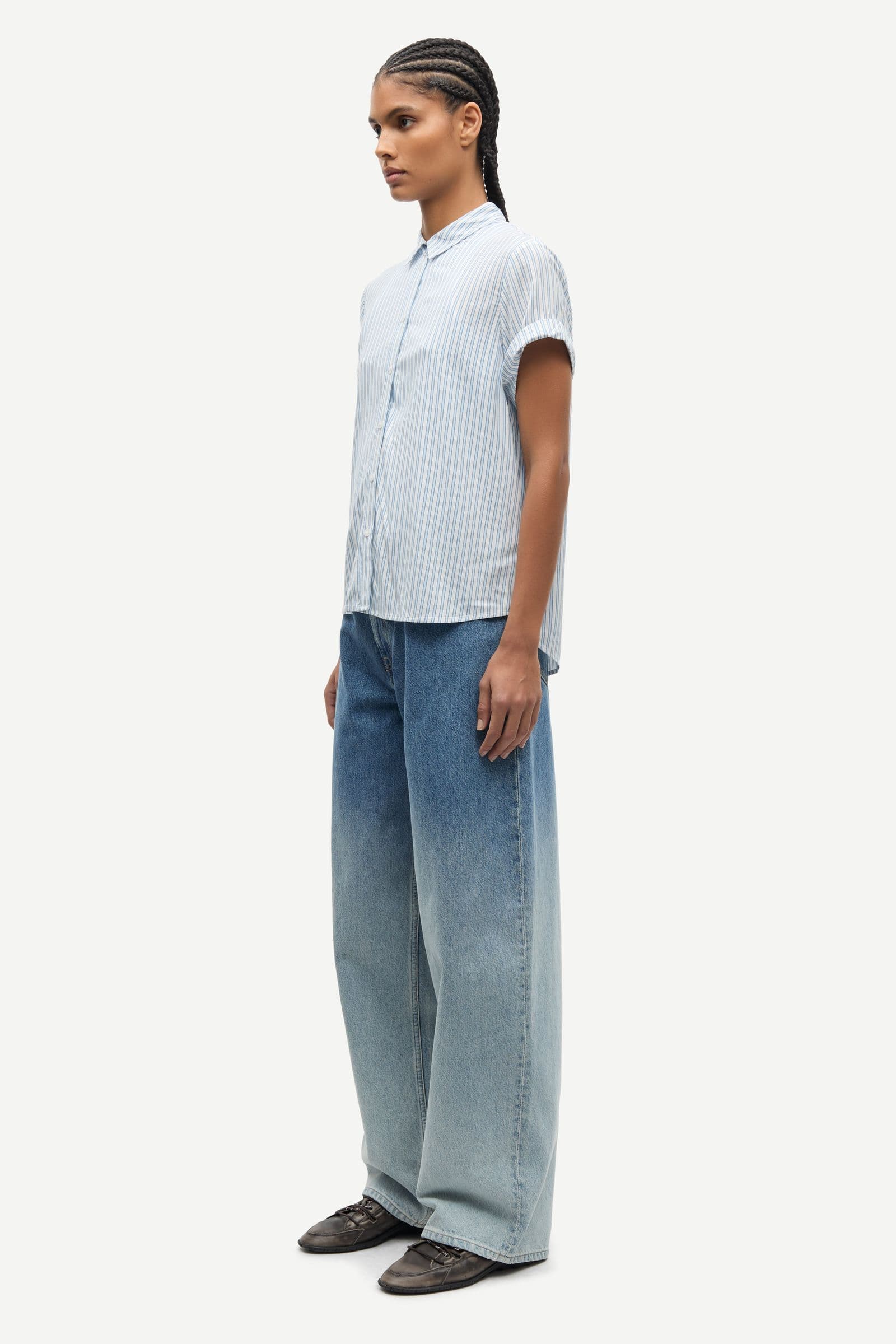 Majan ss shirt 9942 Gray Dawn Small St.