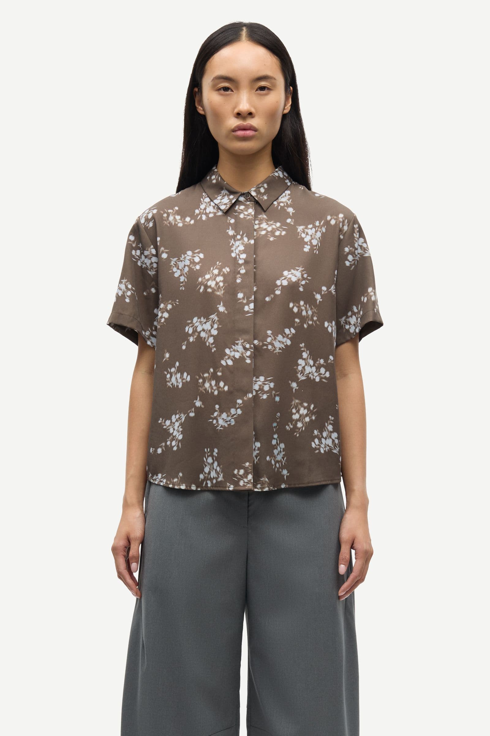 Mina ss shirt 14028 Blooming Brown