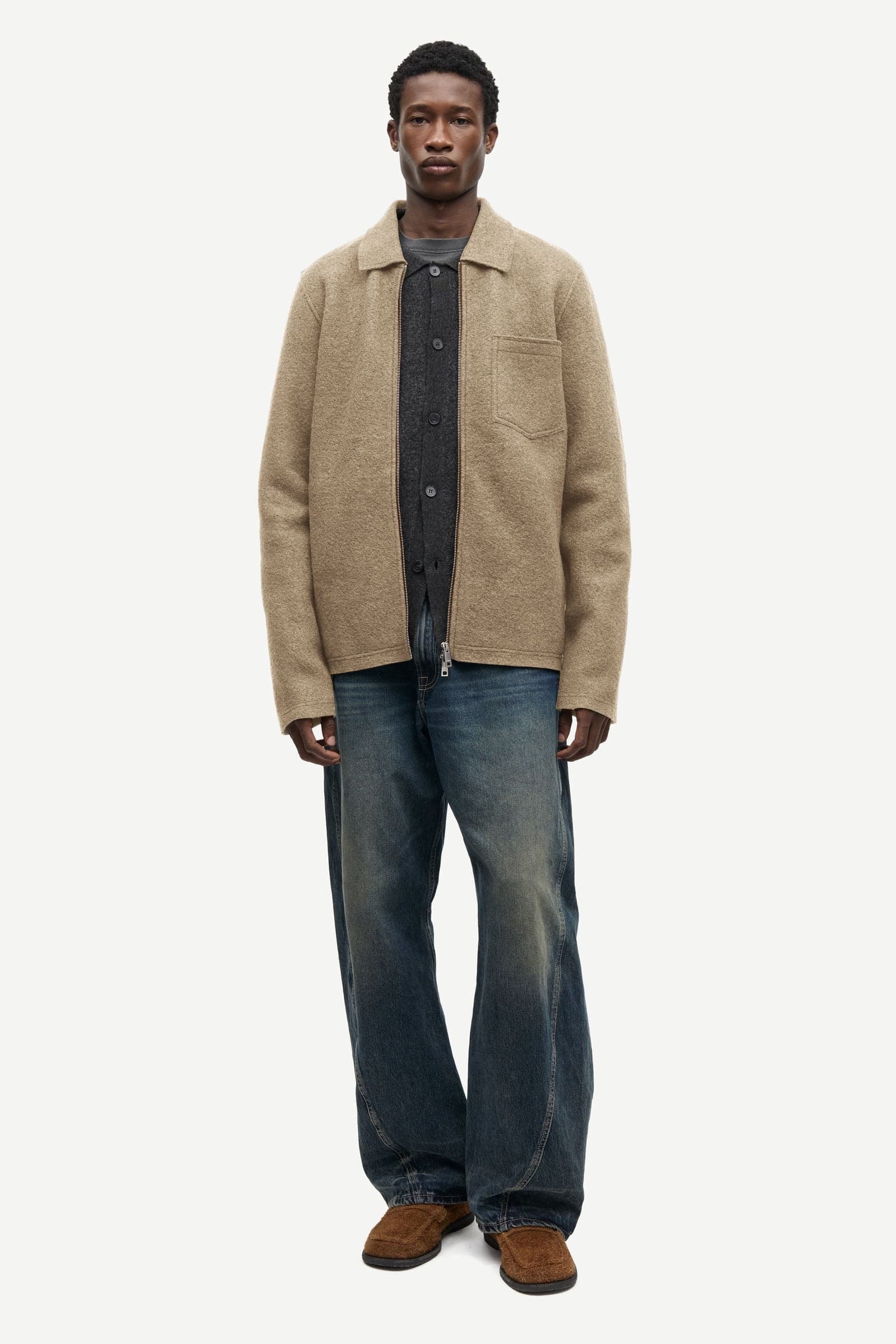 Hannes full zip 14612 Lead Gray