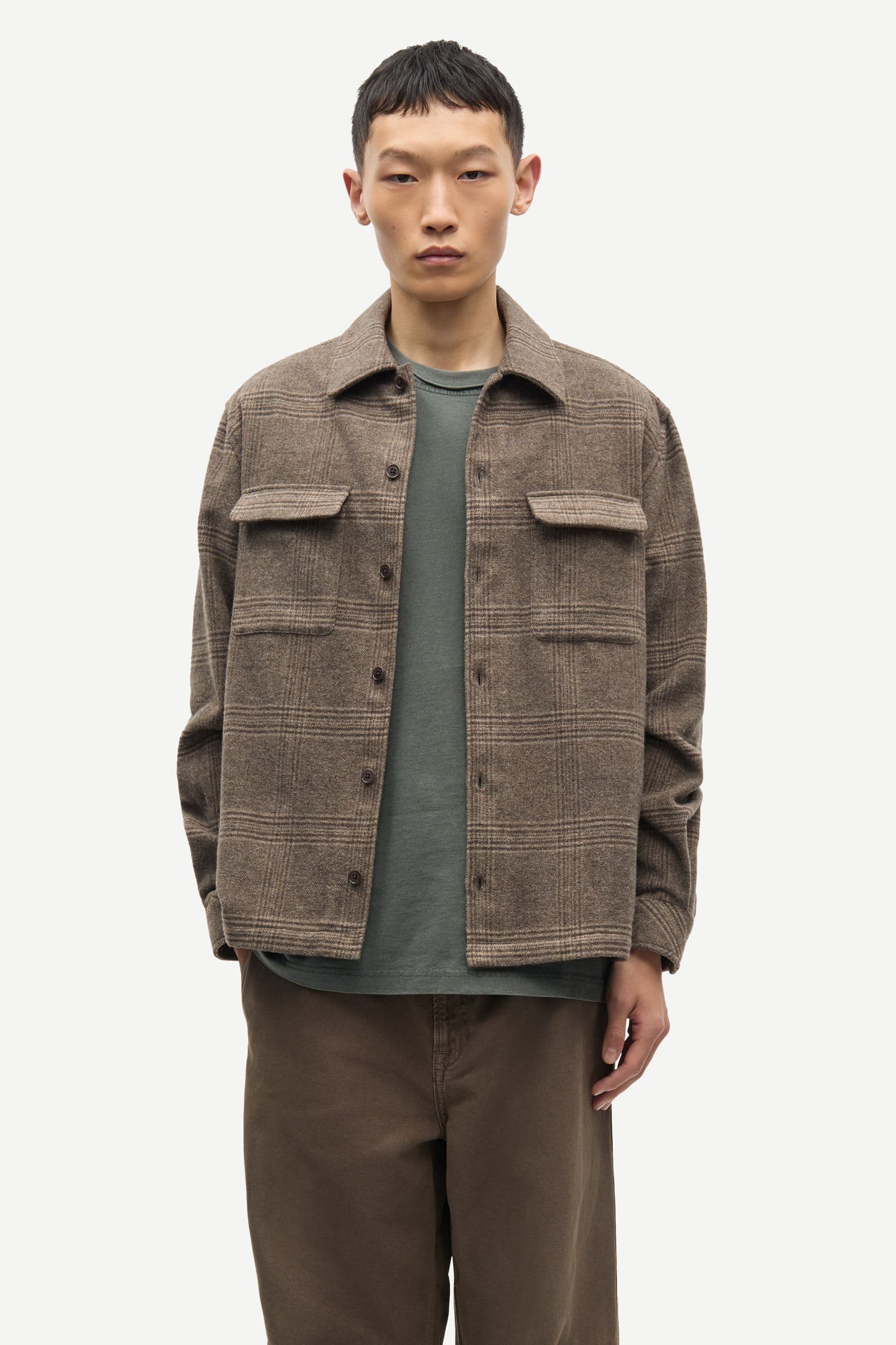 Sacastor X H overshirt 14089 Black Coffee Ch.