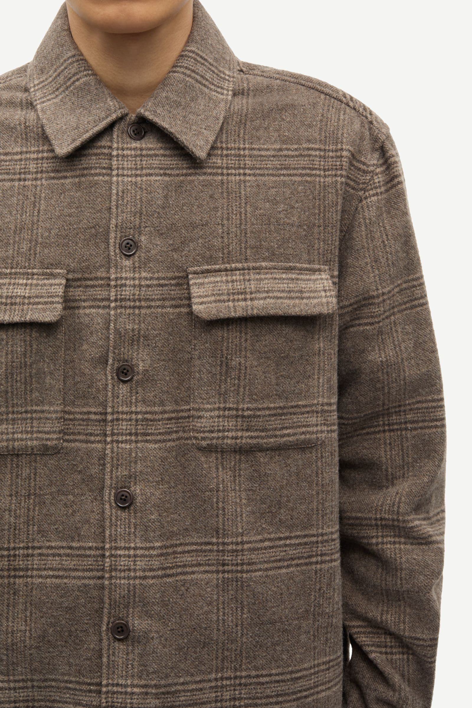 Sacastor X H overshirt 14089 Black Coffee Ch.