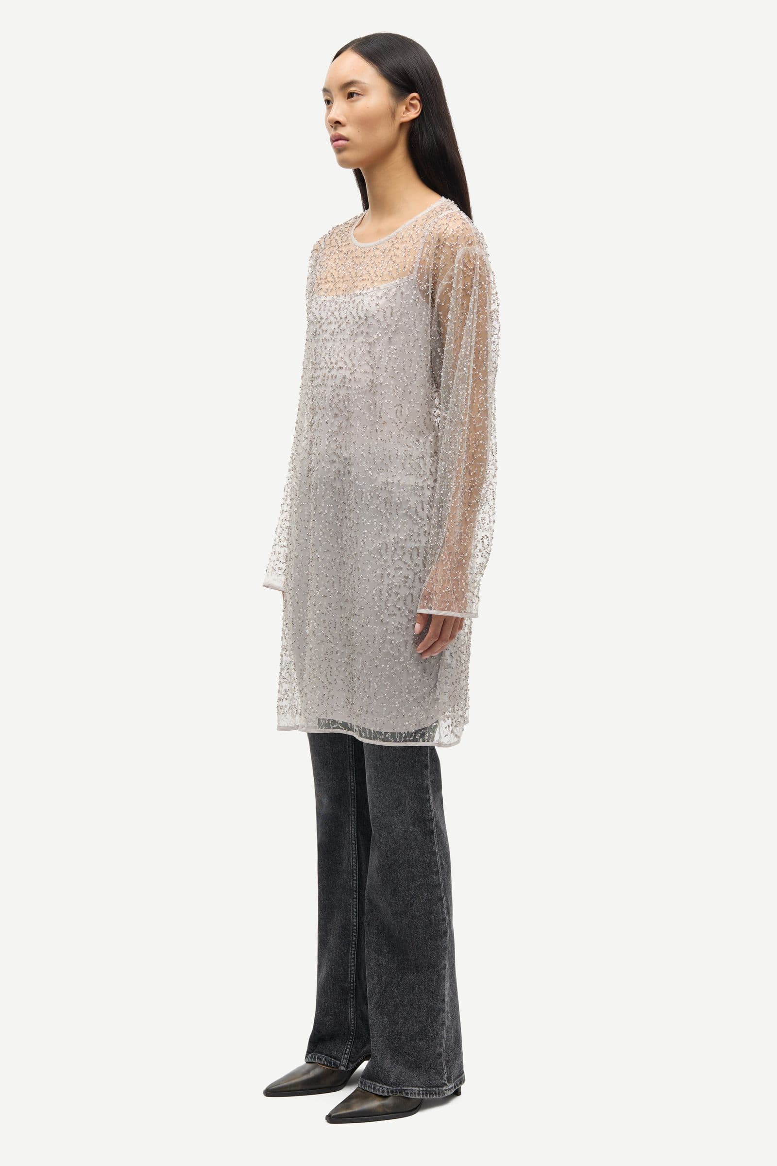 Samally short dress 15264 Pumice Stone