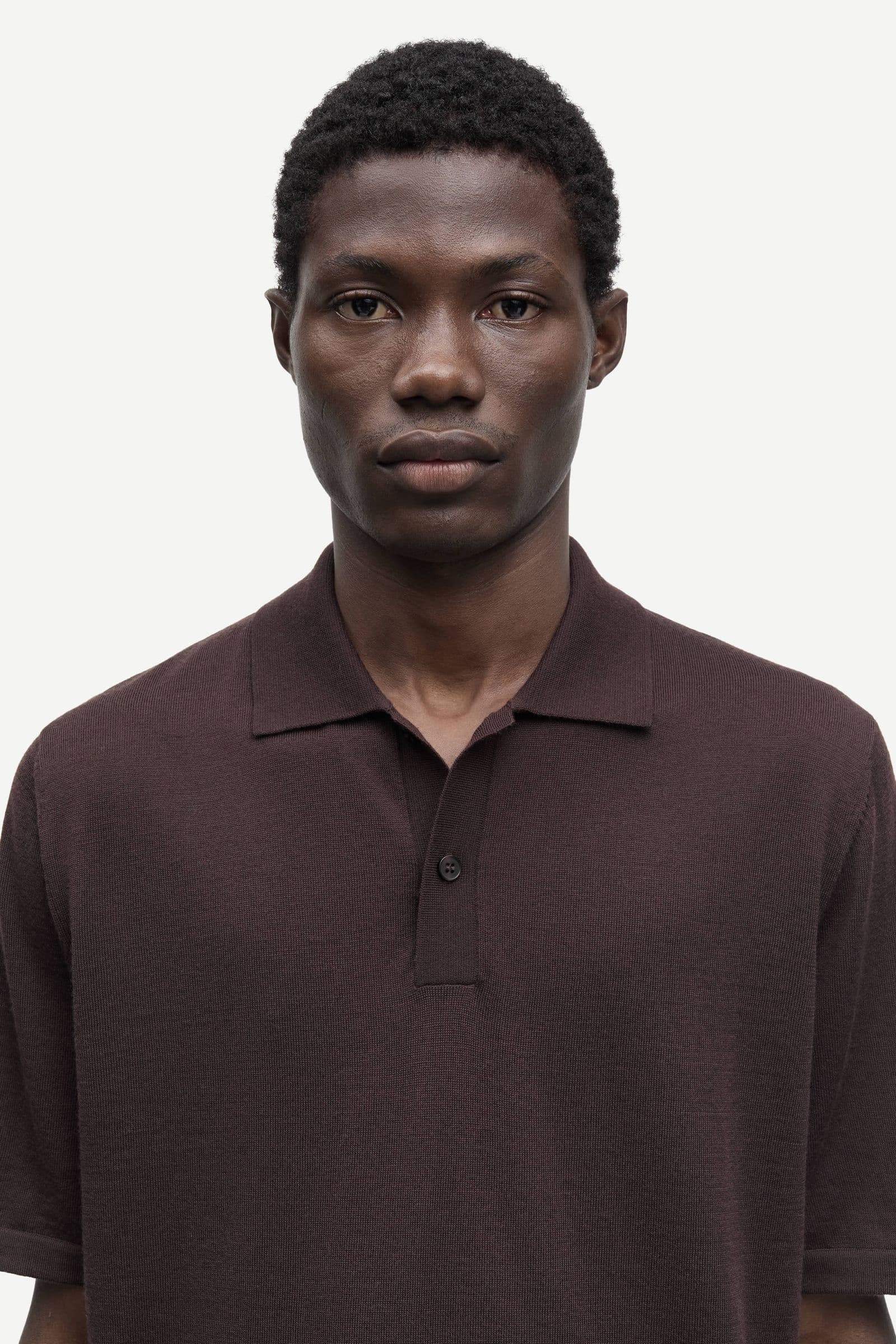 Sarowan knit polo 15477 Black Coffee