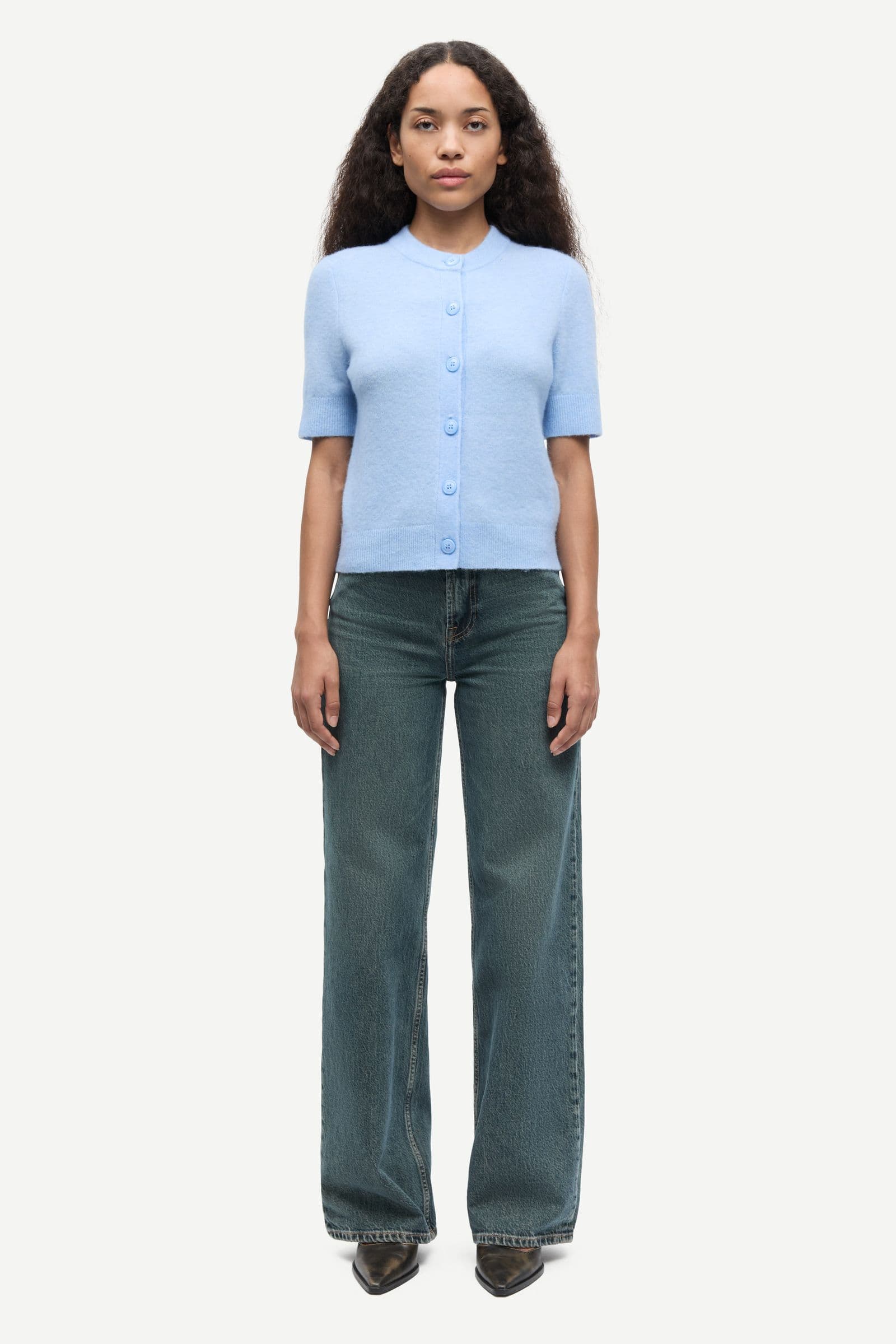 Sanoura ss cardigan 15556 Cashmere Blue