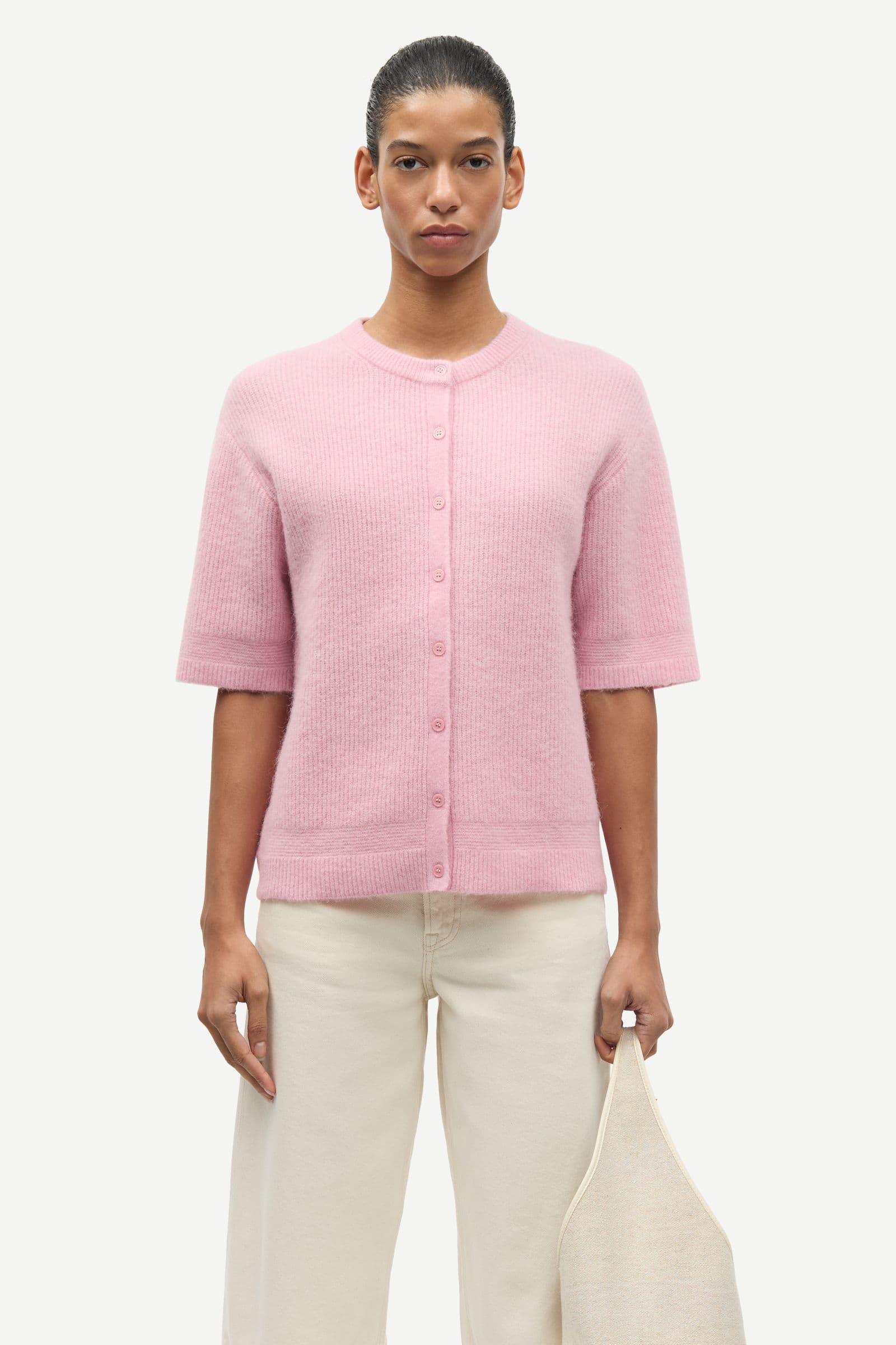 Saanoura ss cardigan 7355 Bleached Mauve