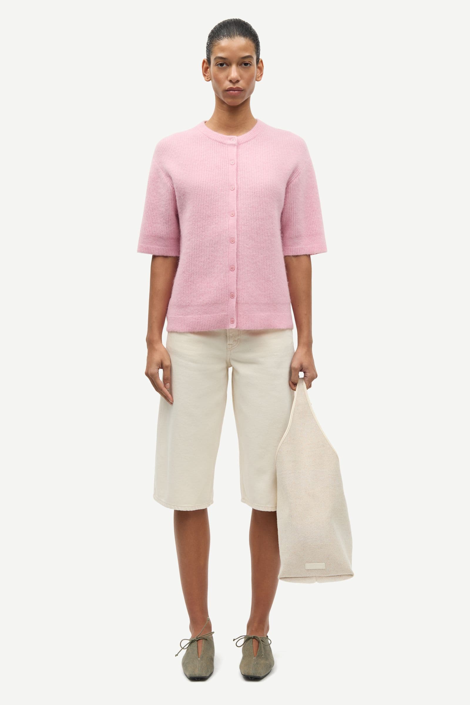 Saanoura ss cardigan 7355 Bleached Mauve