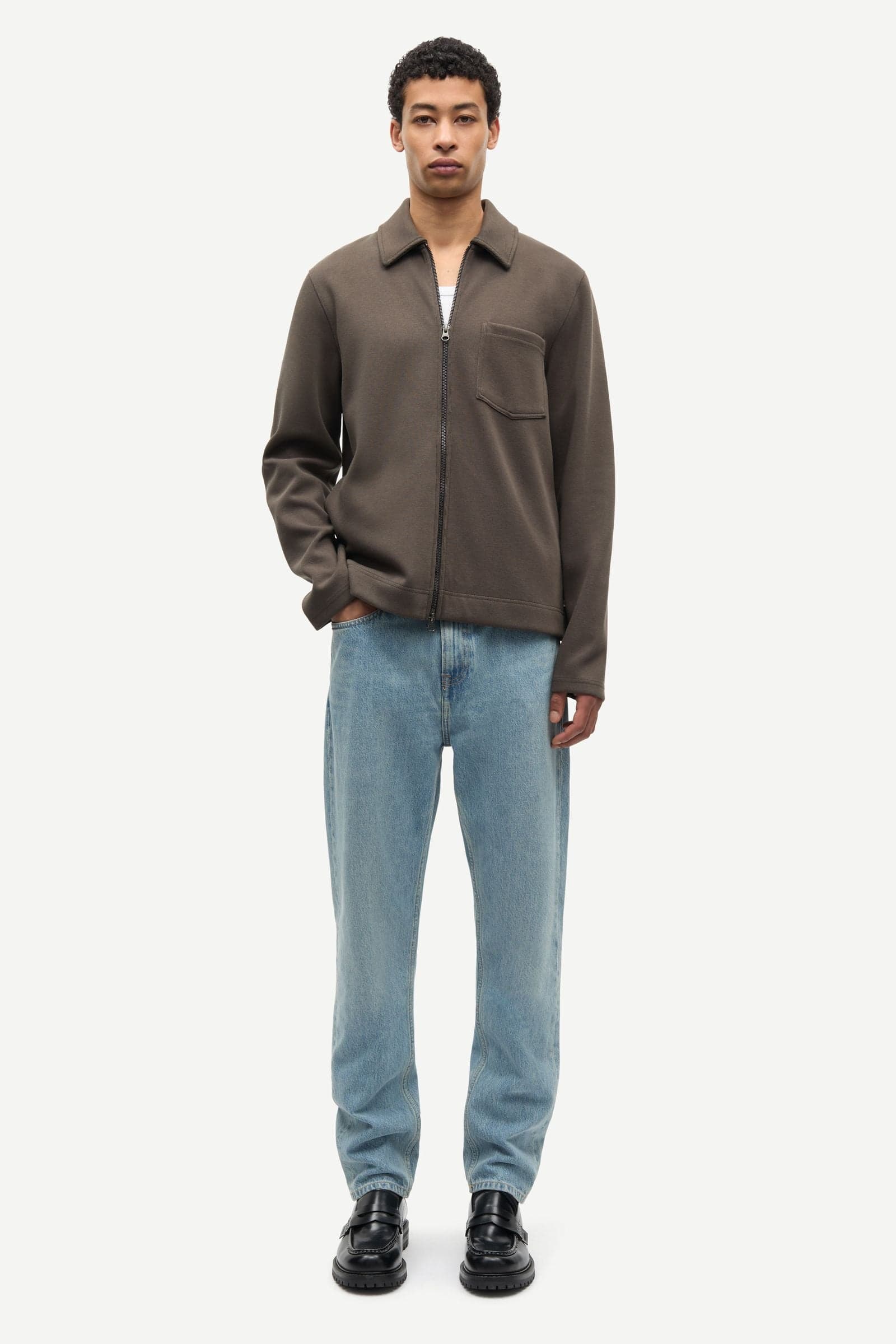 Sahannes full zip 15509 Black Olive