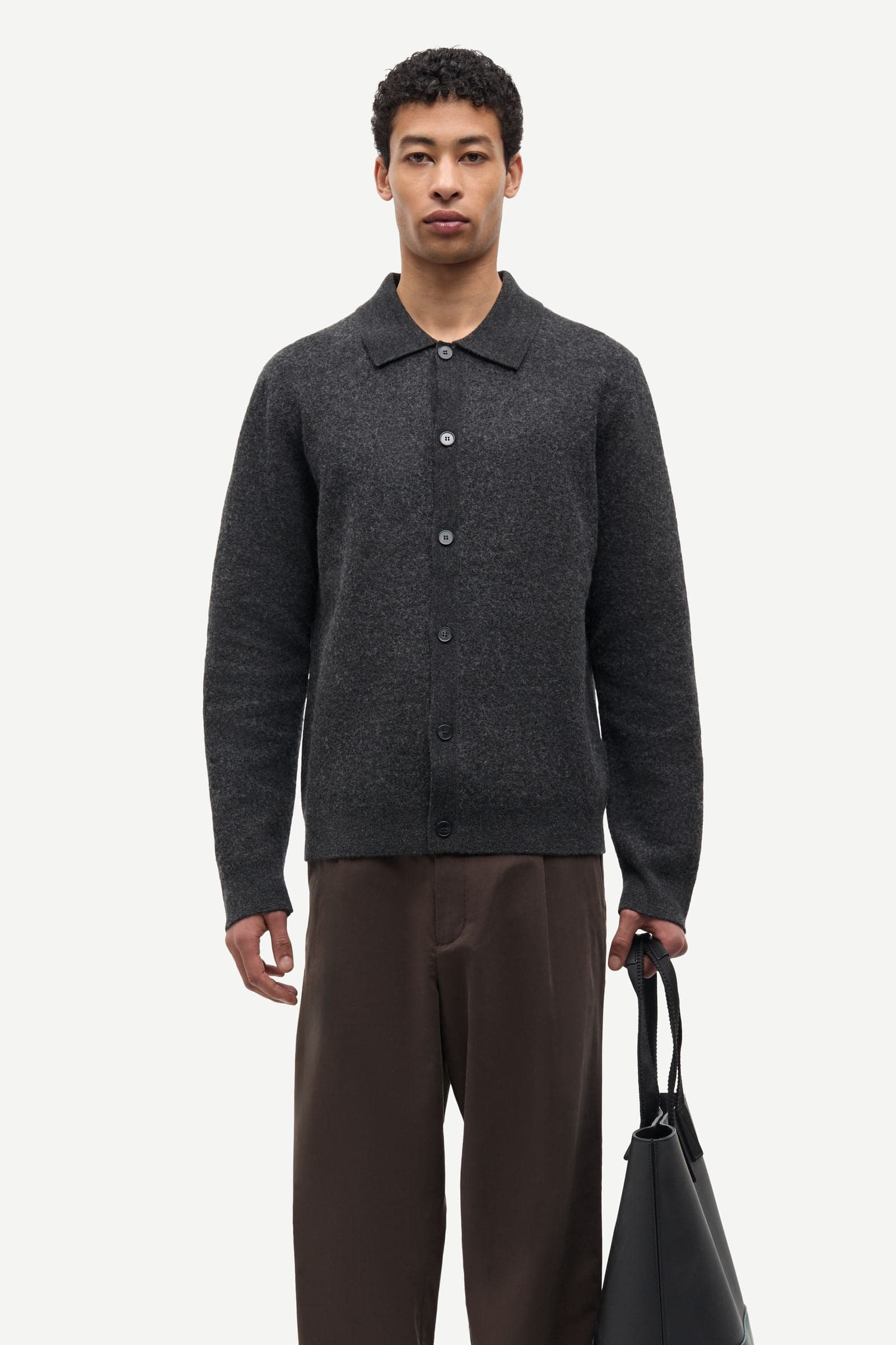 Sarichard cardigan 15561 Dark grey mel.