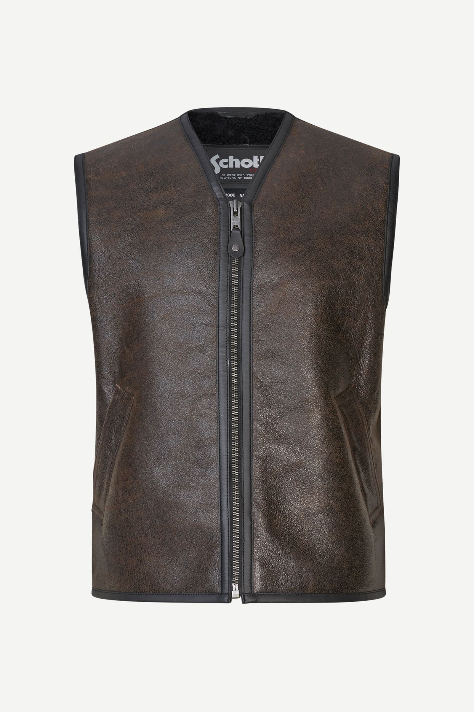 Saboy vest 15692 Dark brown crackled