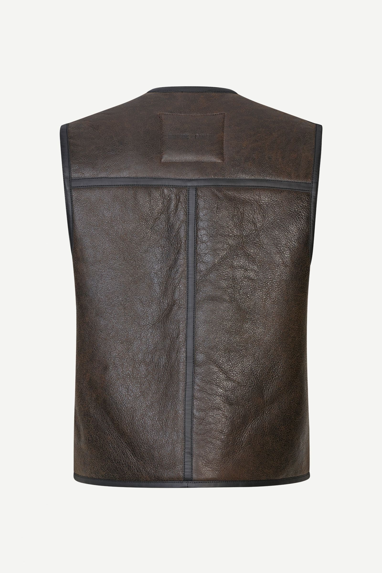 Saboy vest 15692 Dark brown crackled
