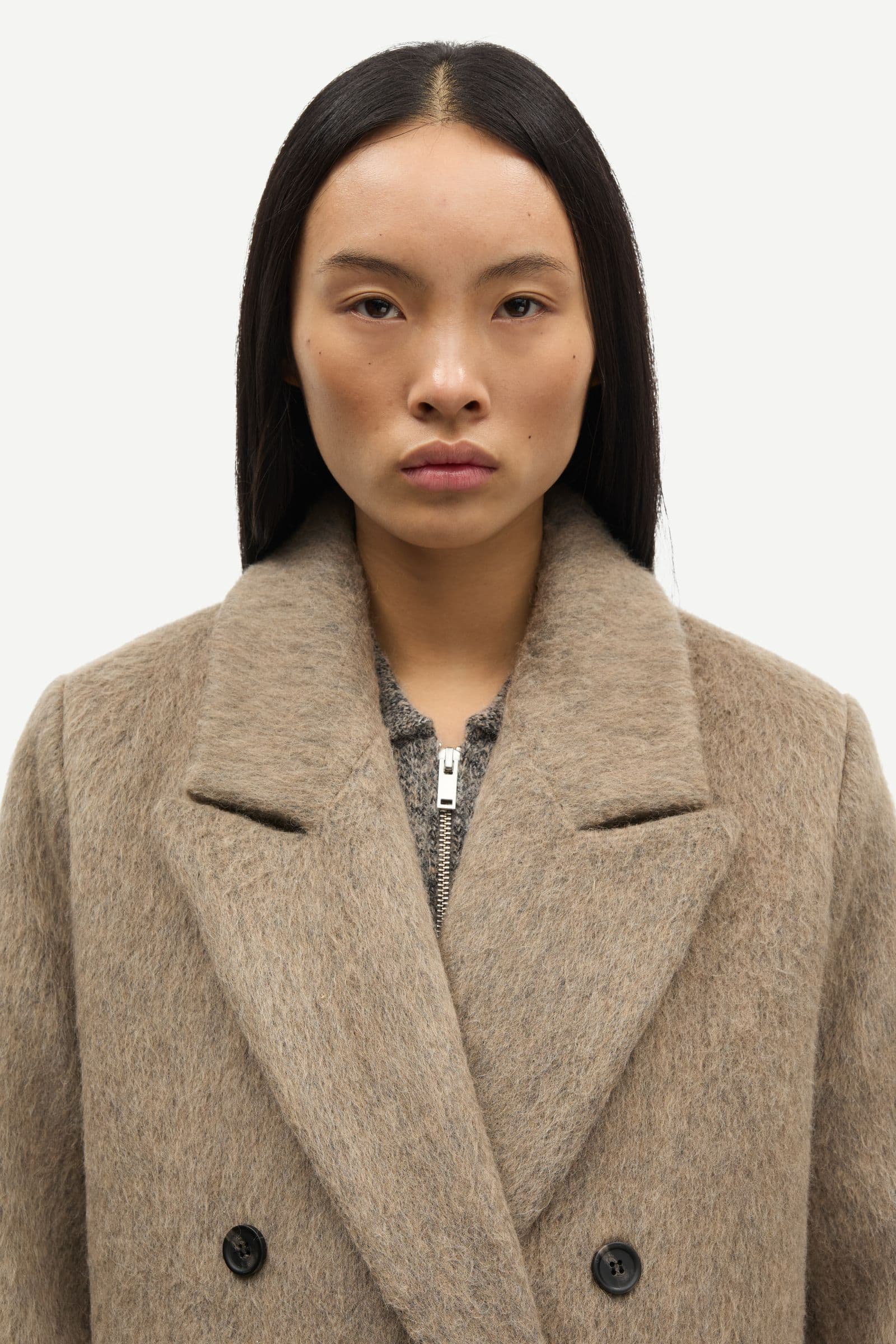 Sajilla coat 15822 Pale fossil mel.