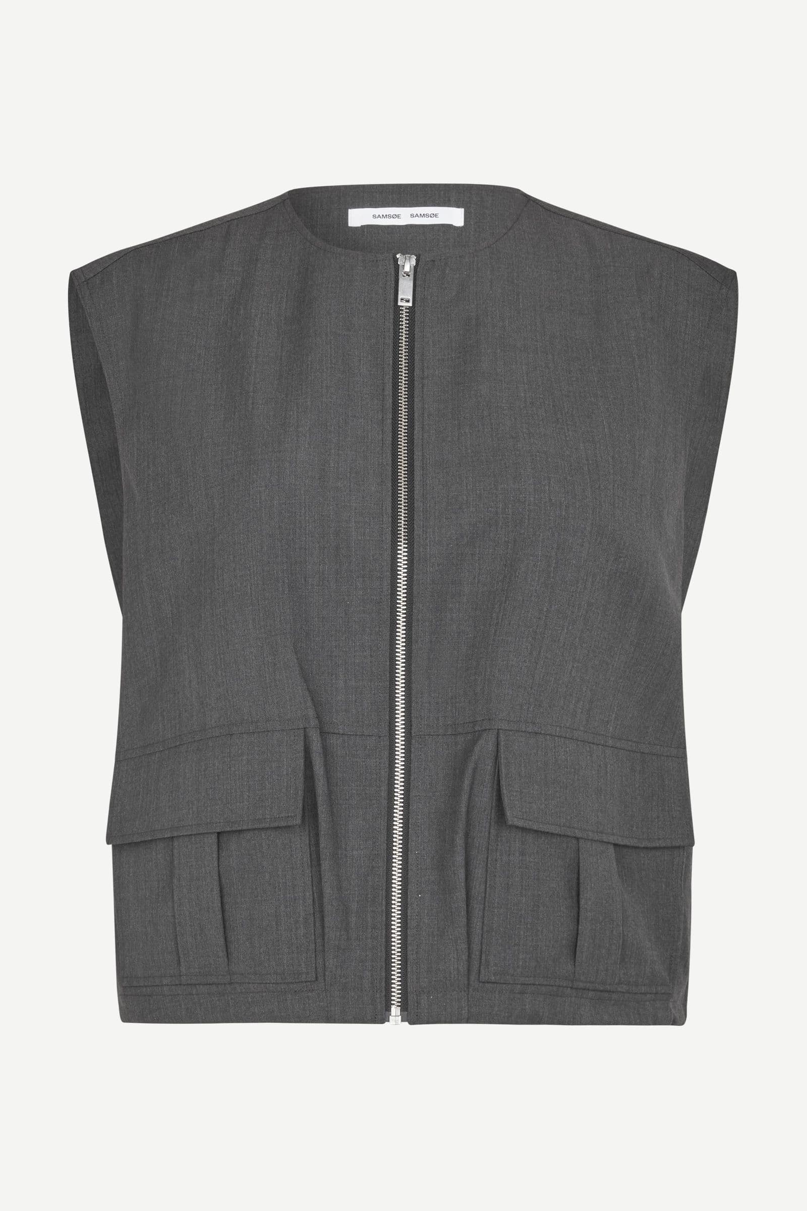 Sakelly vest 15449 Dark grey mel.