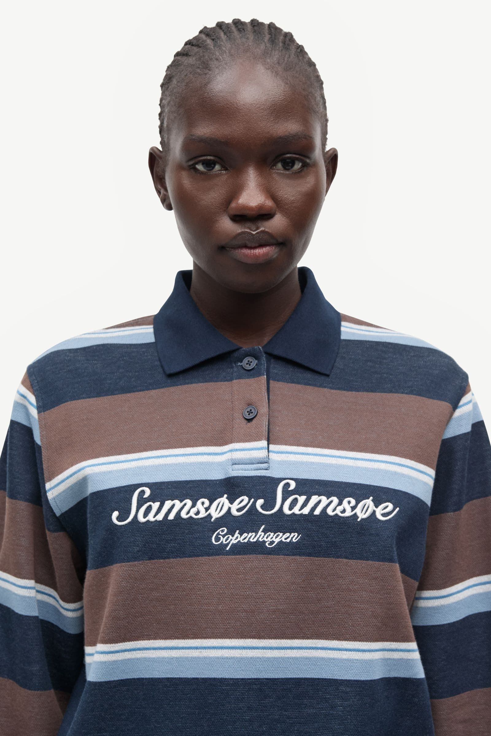 Sadory ls polo 15885 Brown Blue St.
