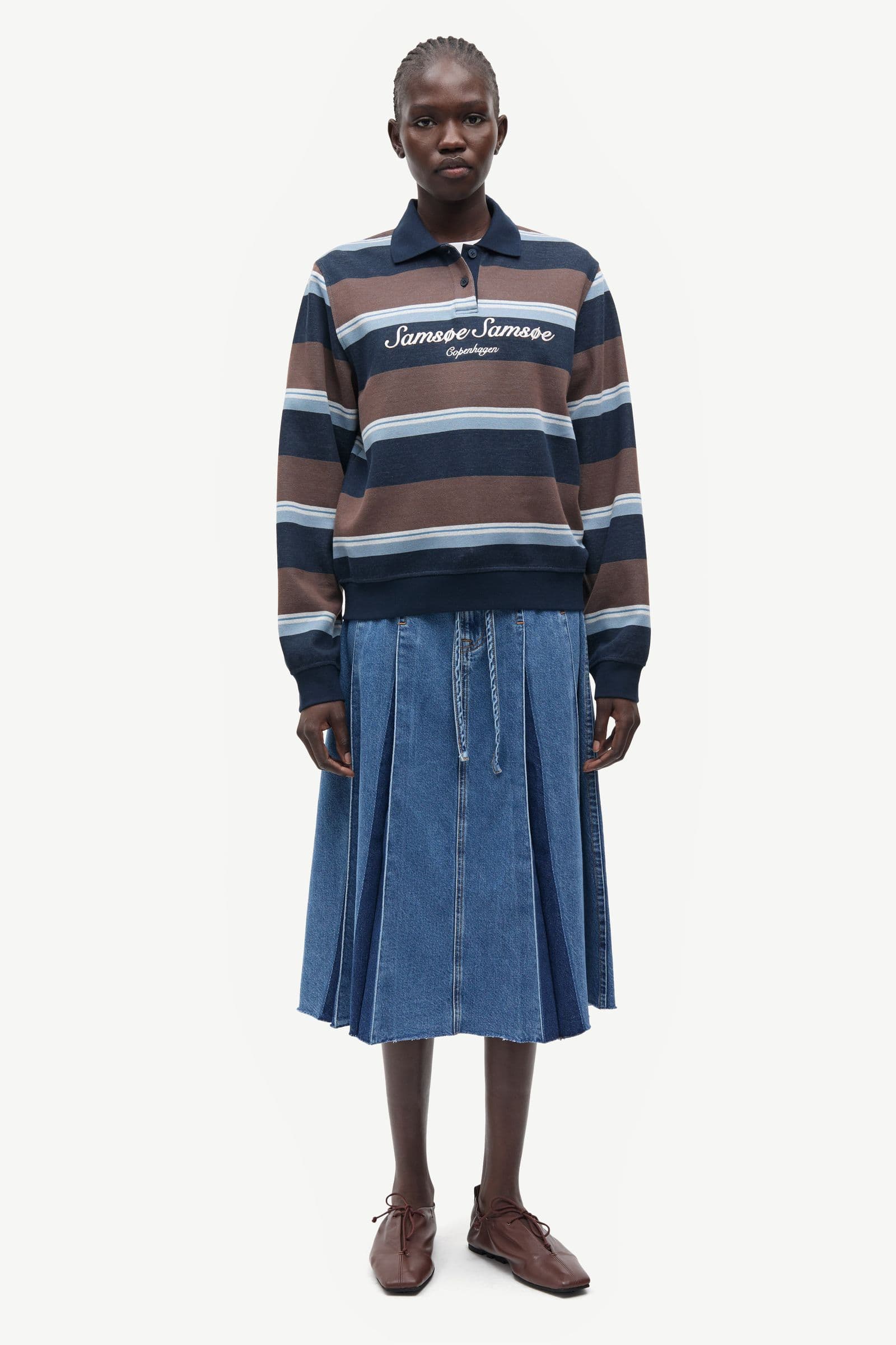 Sadory ls polo 15885 Brown Blue St.