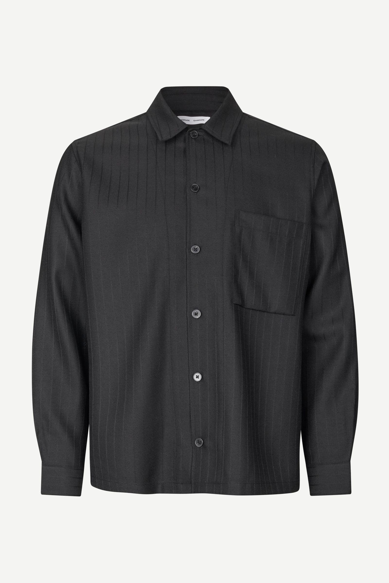 Sadamon GO overshirt 15844 Black Pinstripe
