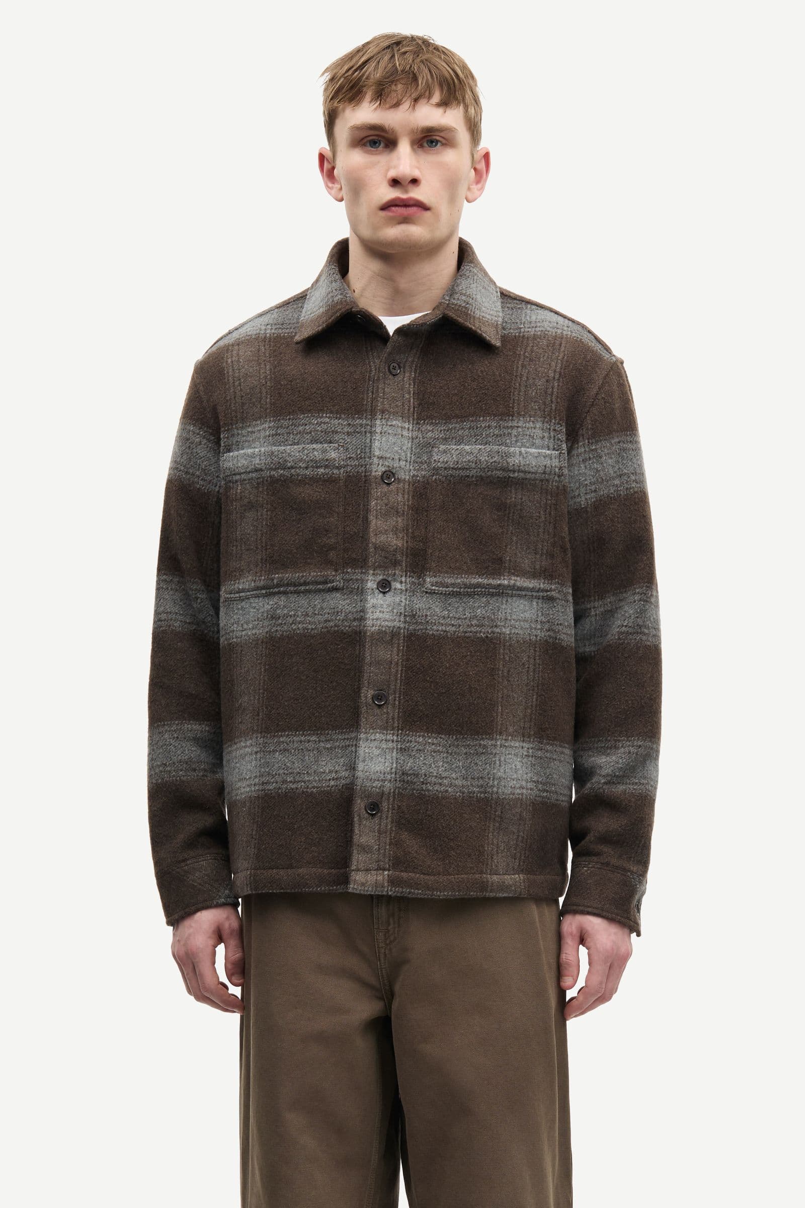 Sacastor X B overshirt 15848 Brown Melange Ch.