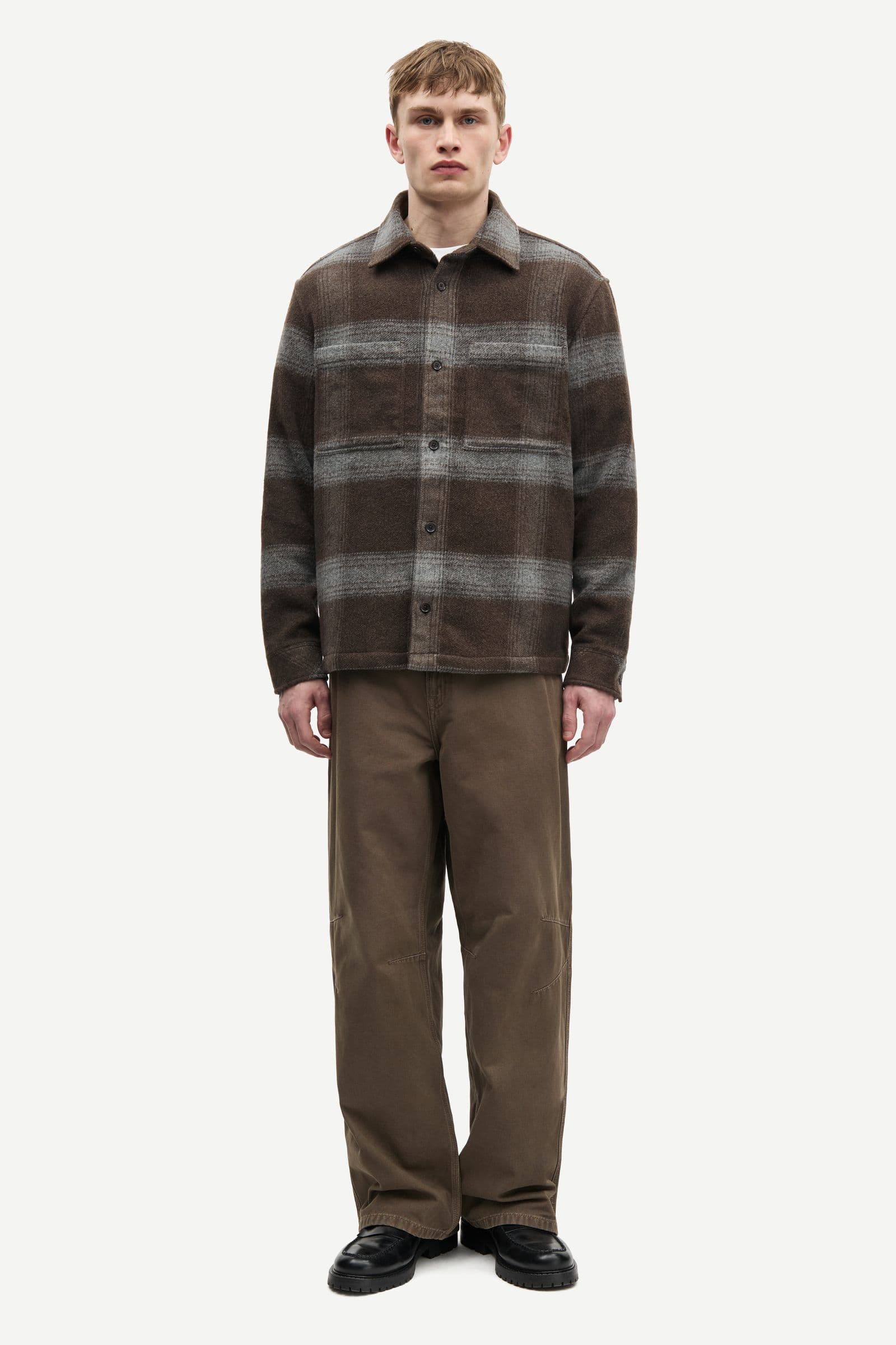 Sacastor X B overshirt 15848 Brown Melange Ch.