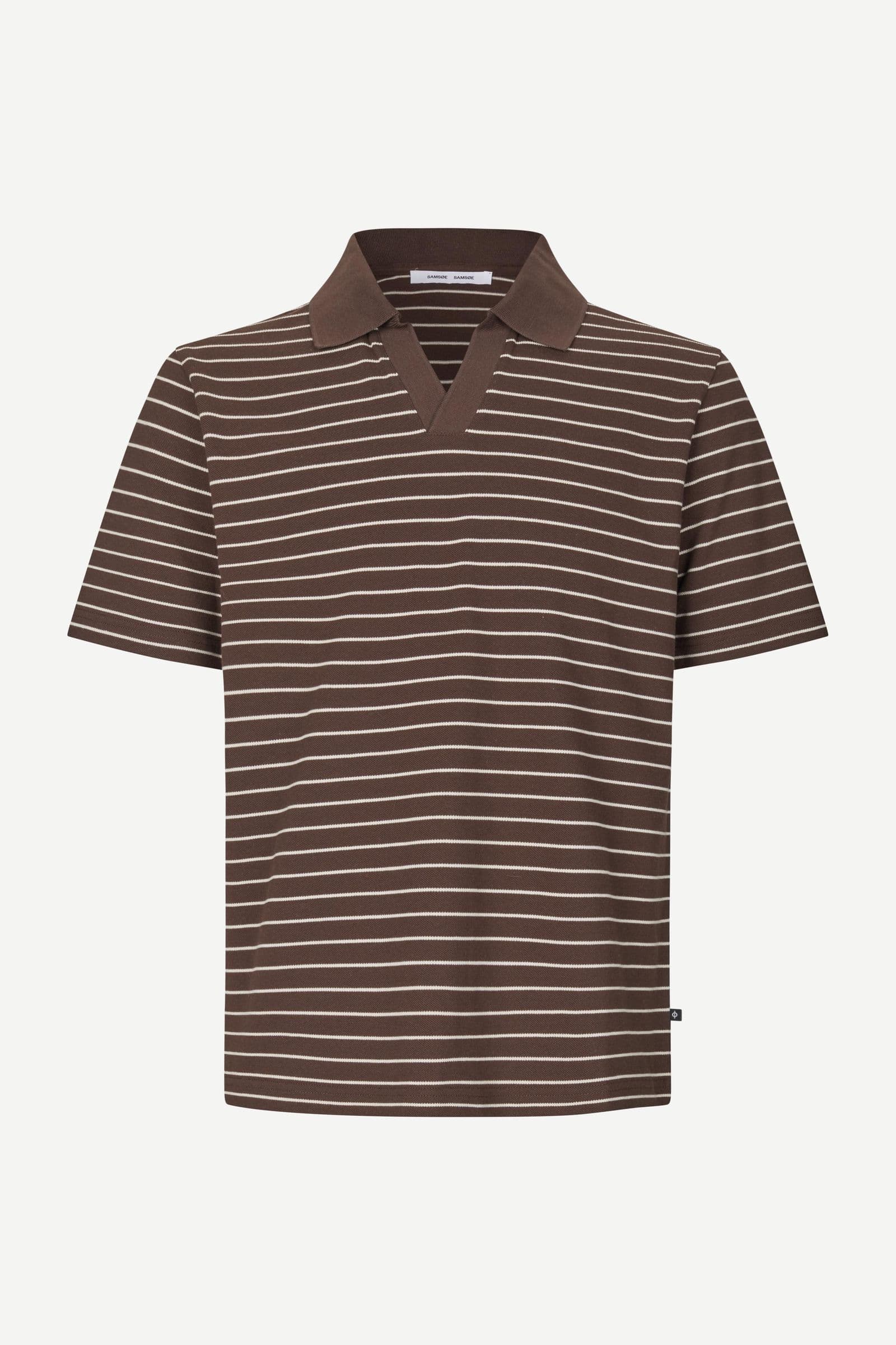 Samac v-neck polo 15671 Coffee Brown St.