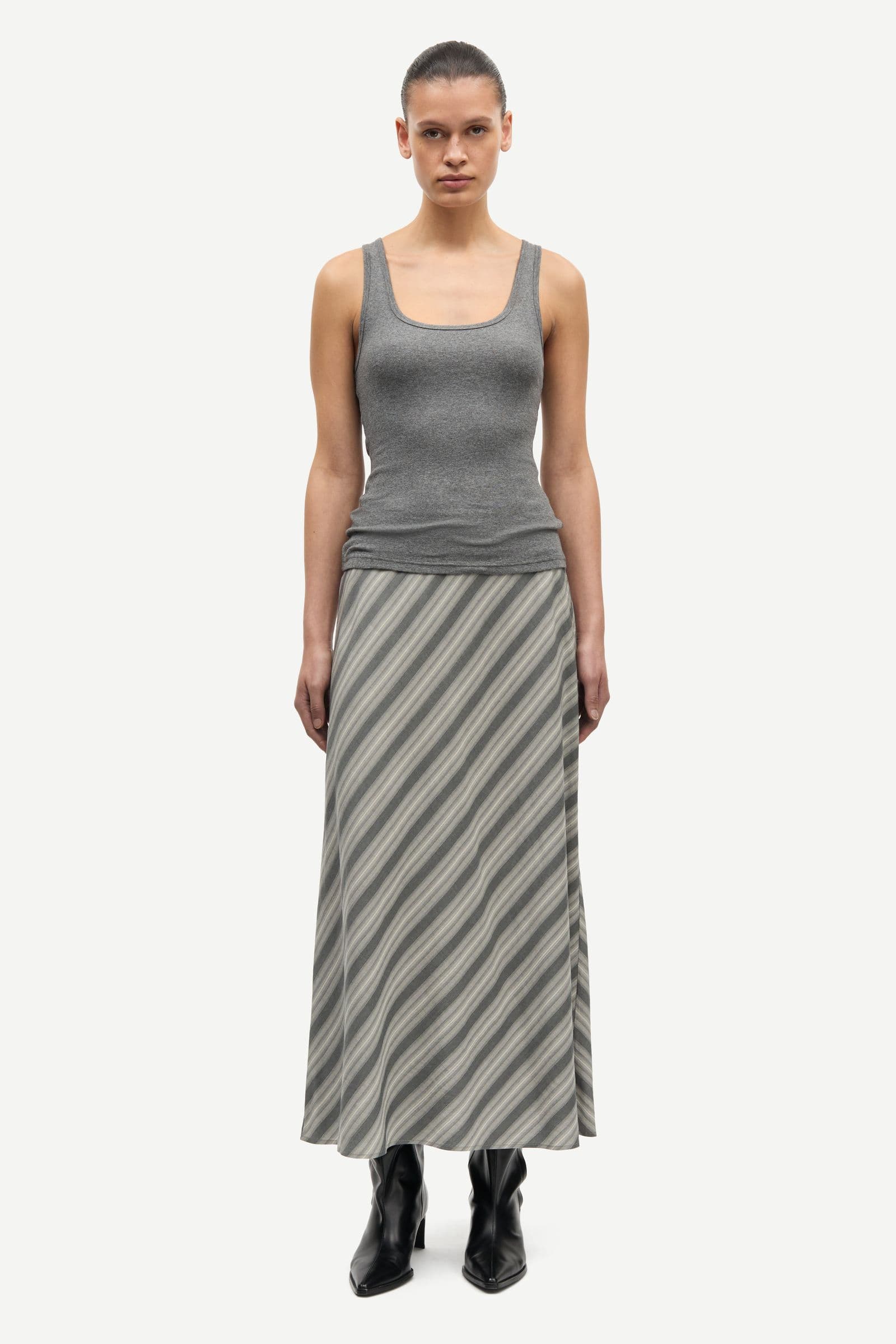 Saagathes long skirt 15707 Ombre gray St.