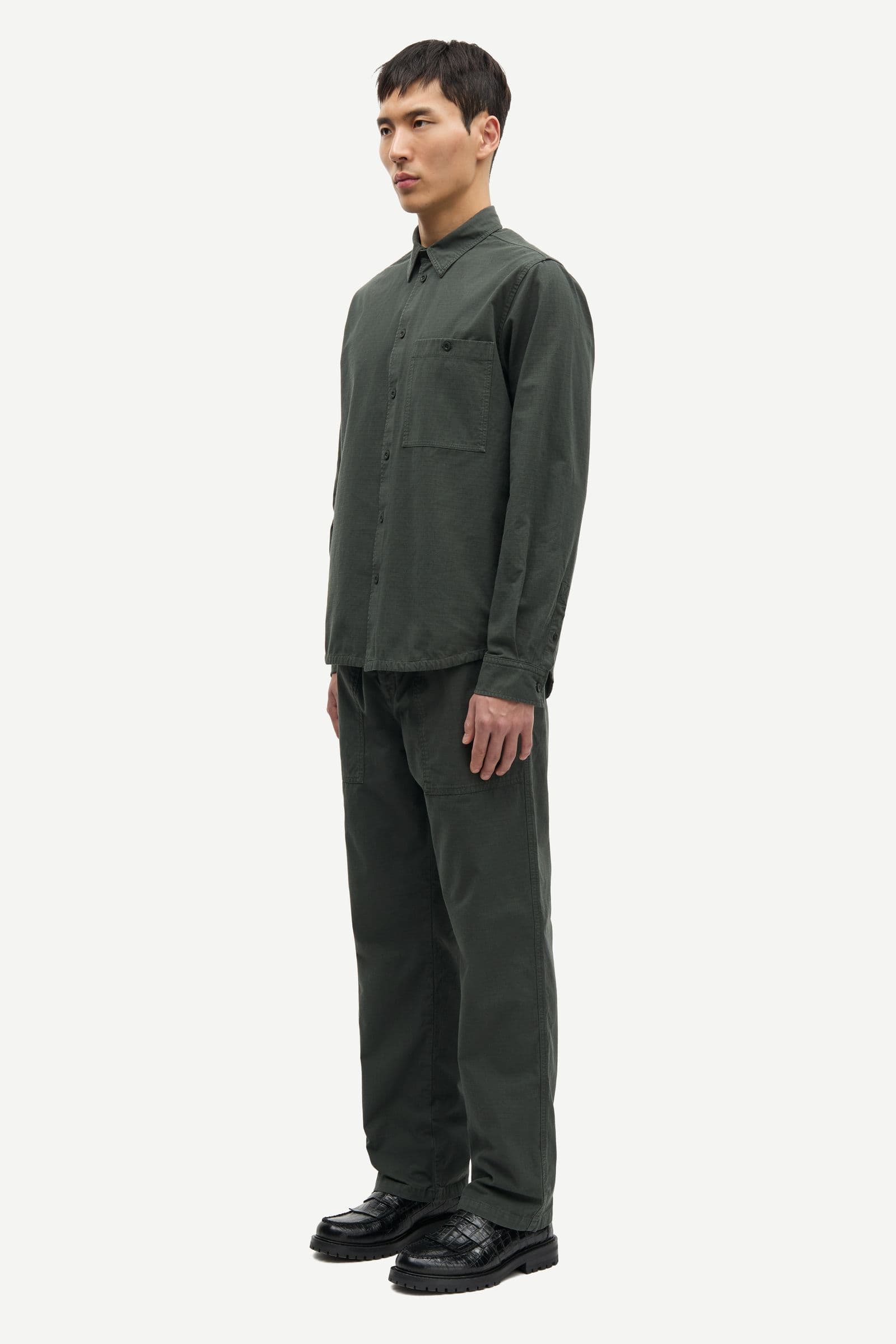 Sajabari fly trousers 15840 Dark Evergreen