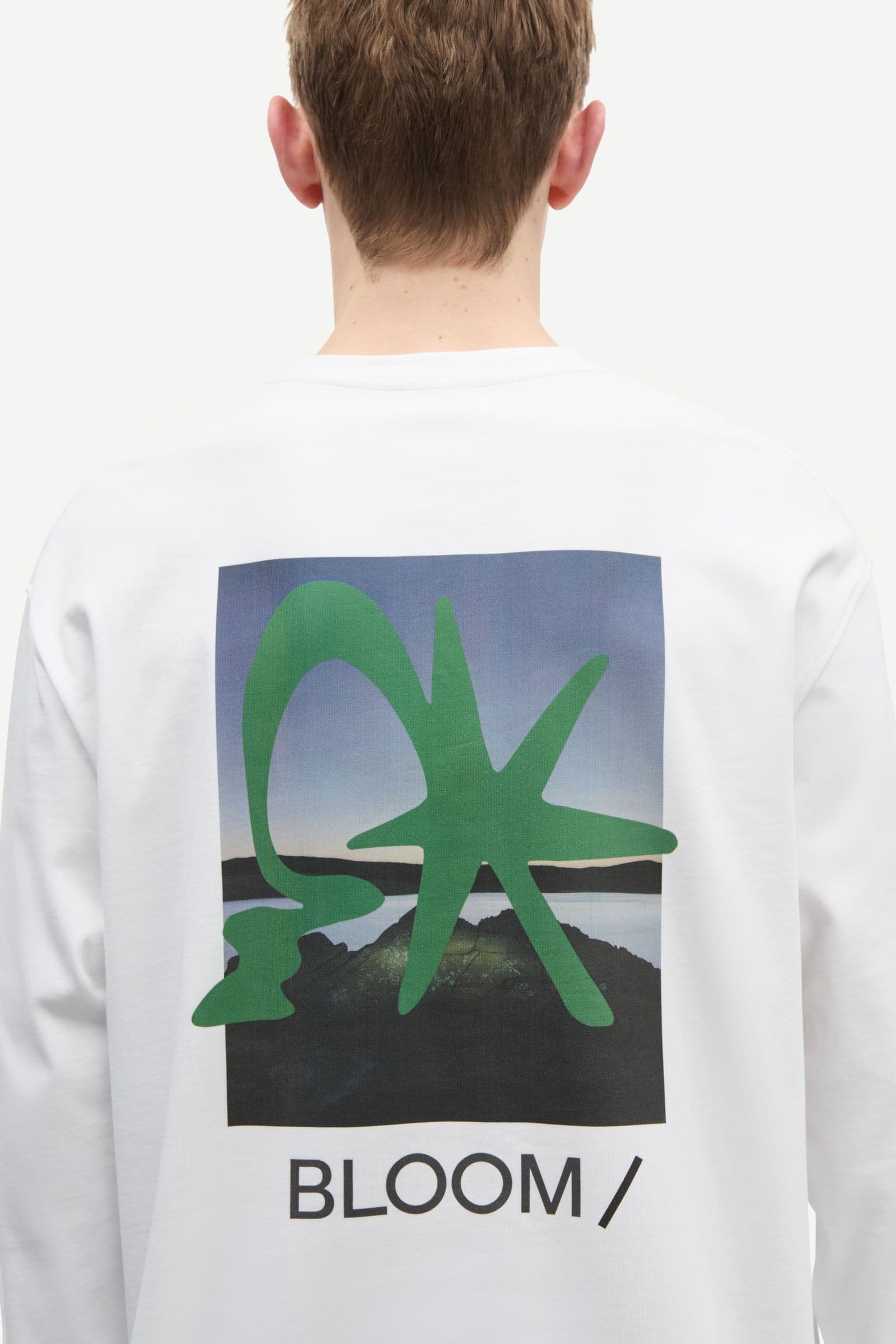 Saragnar t-shirt LS 11725 White sunset