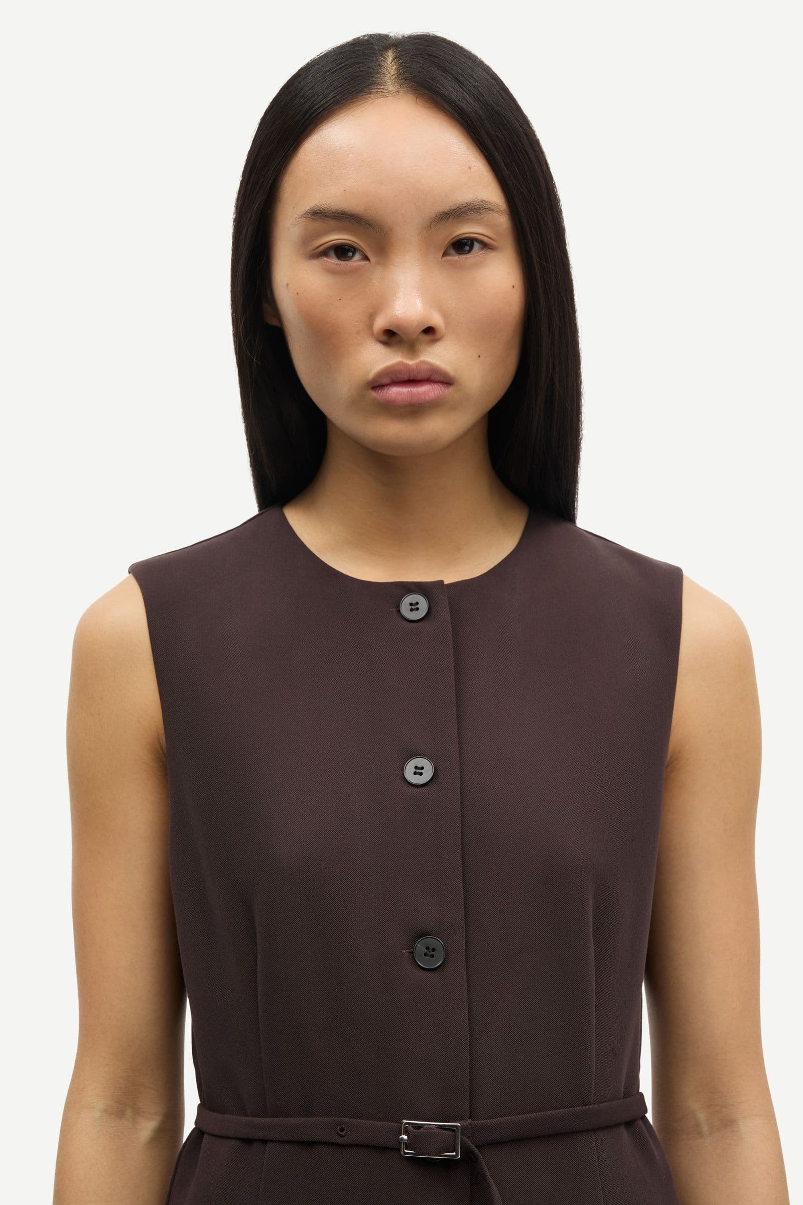 Saruma short dress 15790 Black Coffee