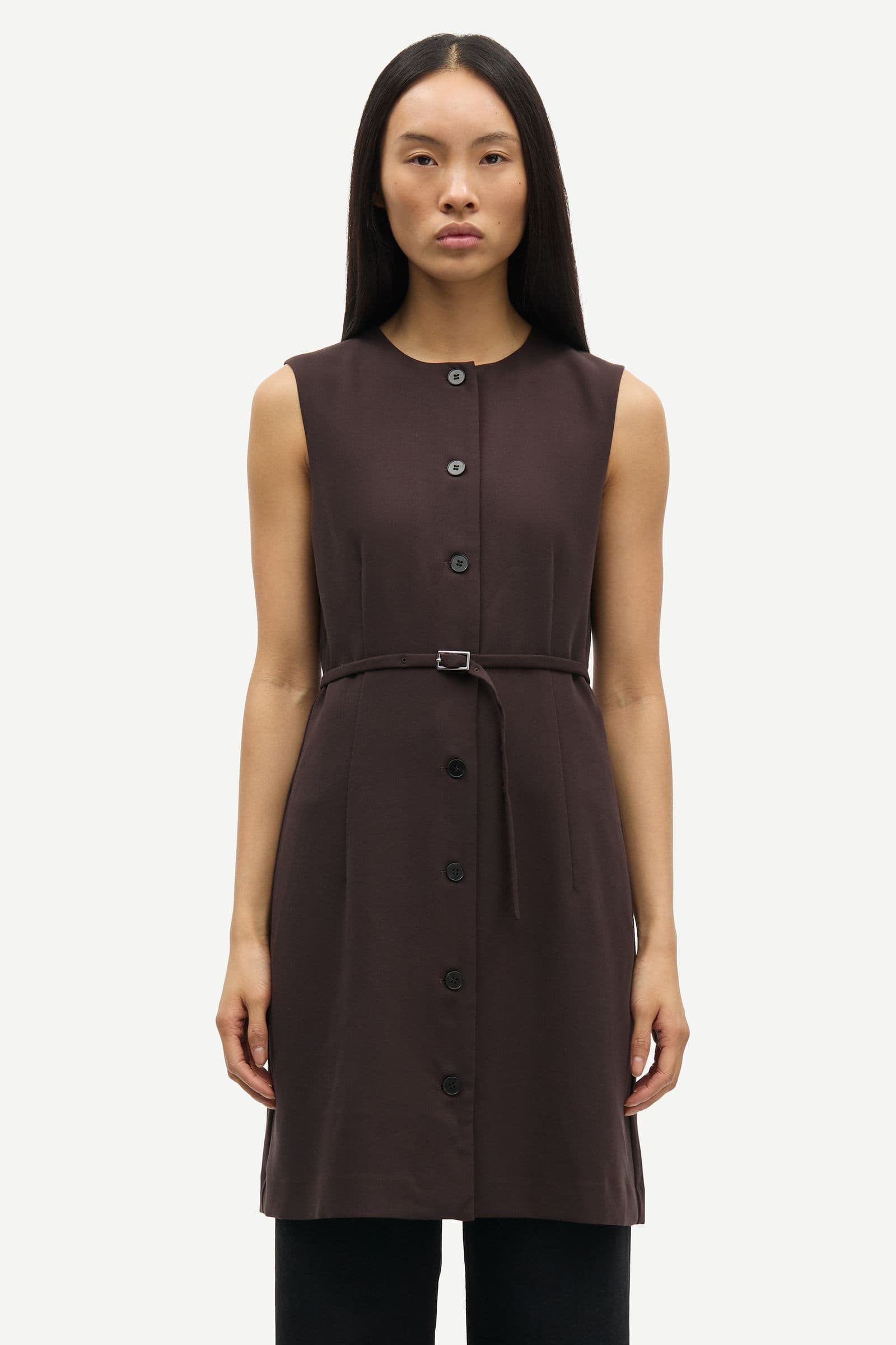 Saruma short dress 15790 Black Coffee