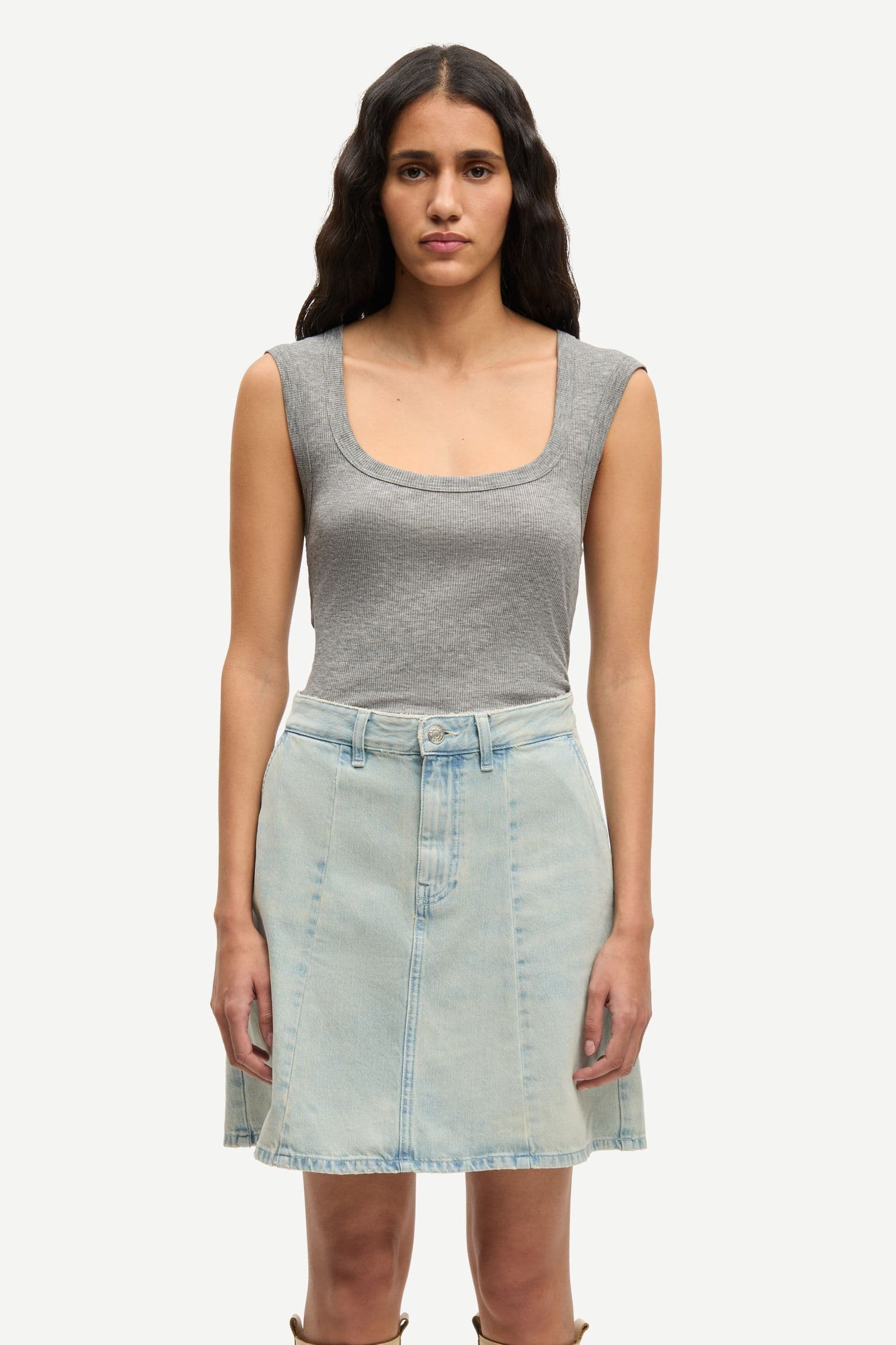 Sadou tank top 15886 Mid Grey Mel.