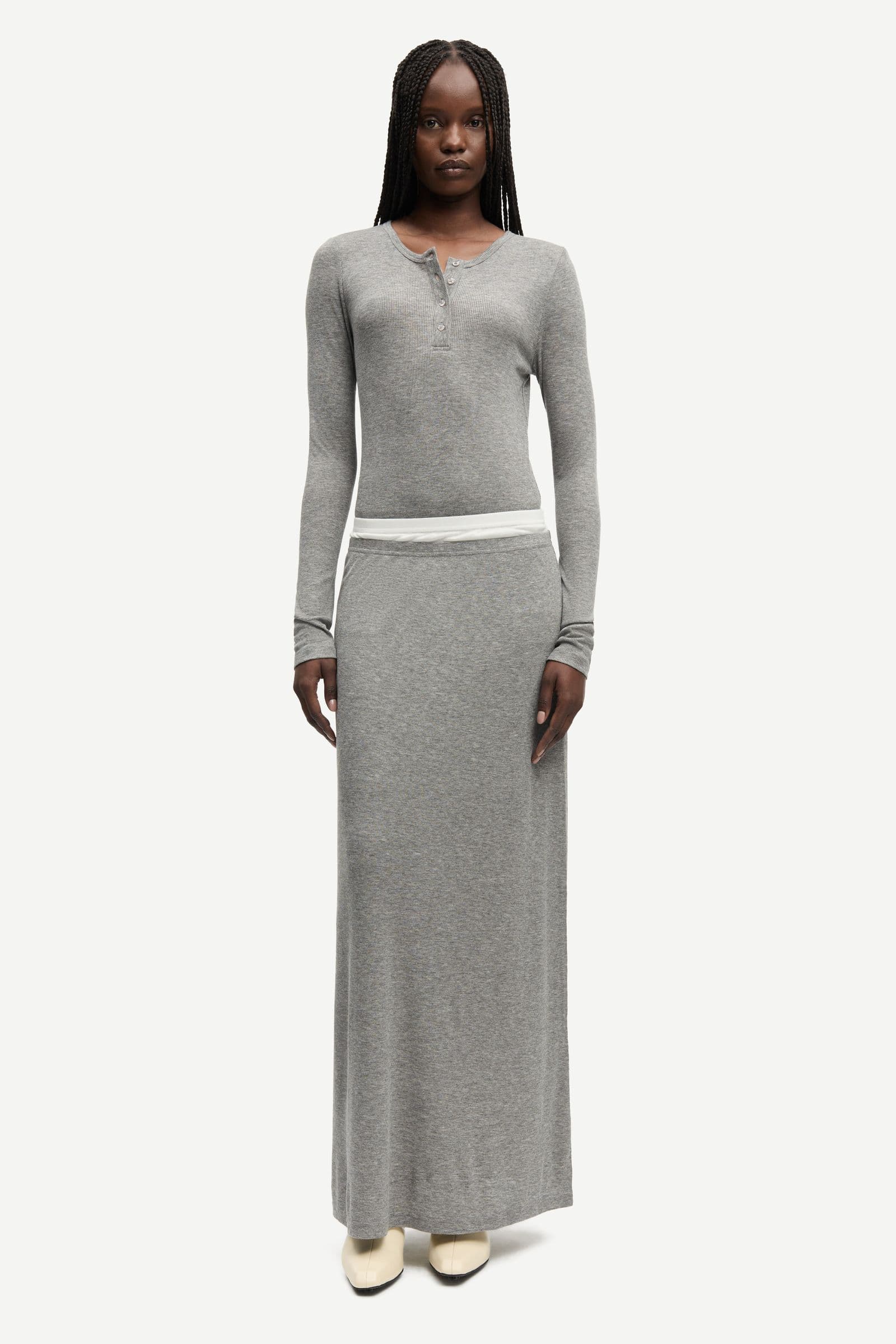Sadou skirt 15886 Mid Grey Mel.