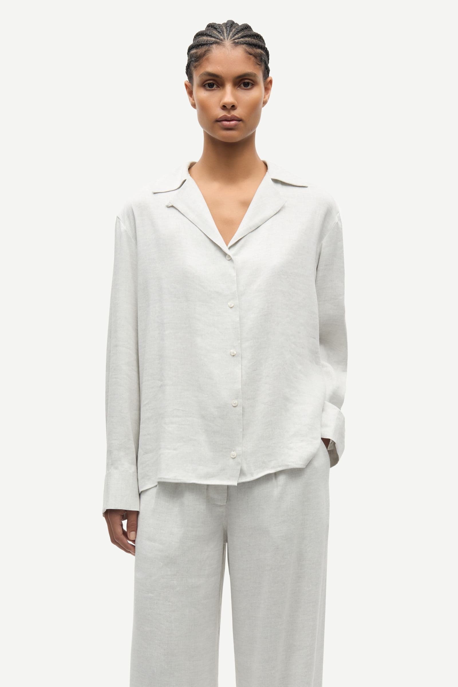 Saiben shirt 15931 Light Grey Mel.