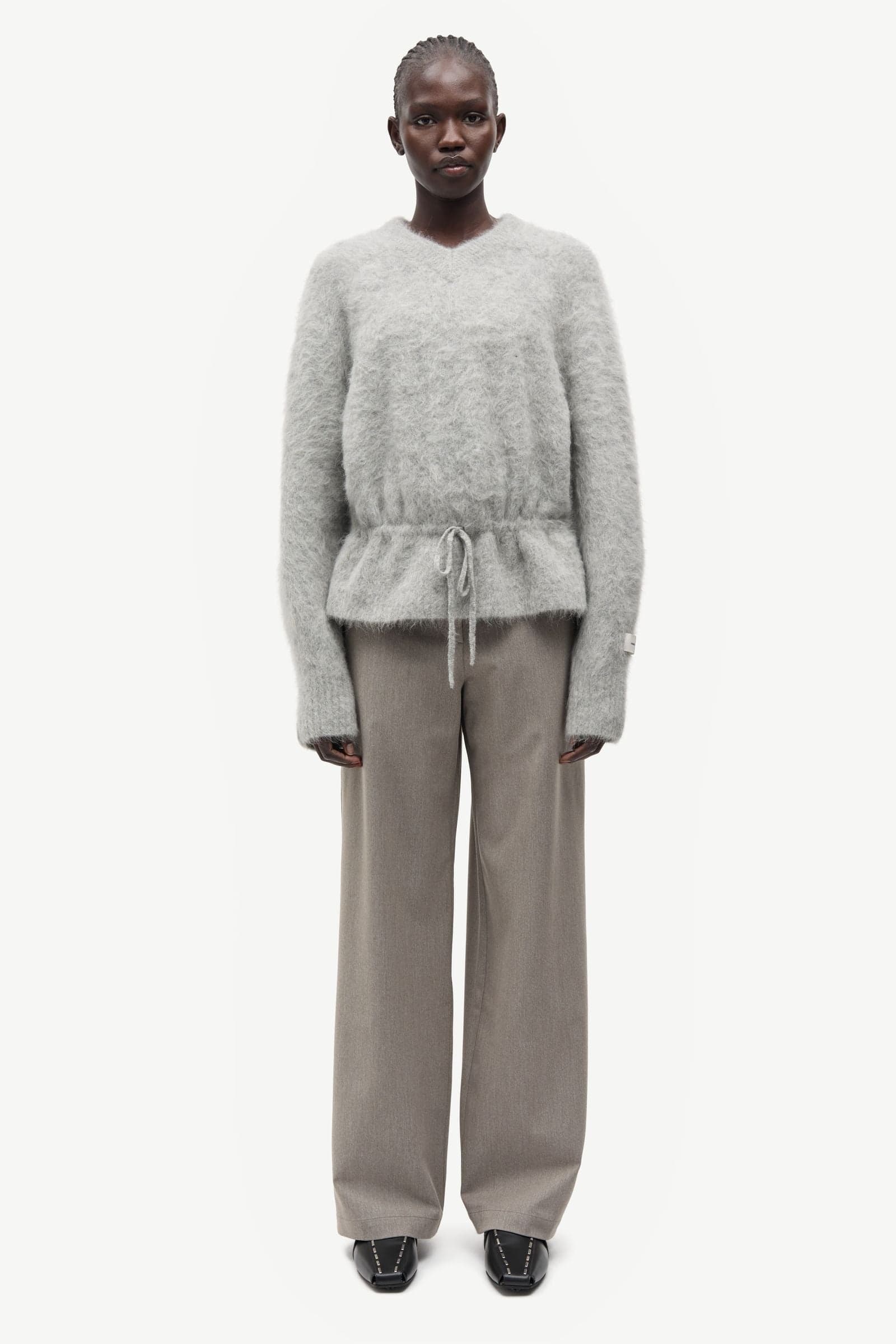 Saheaven trousers 15496 Lead Gray Mel.