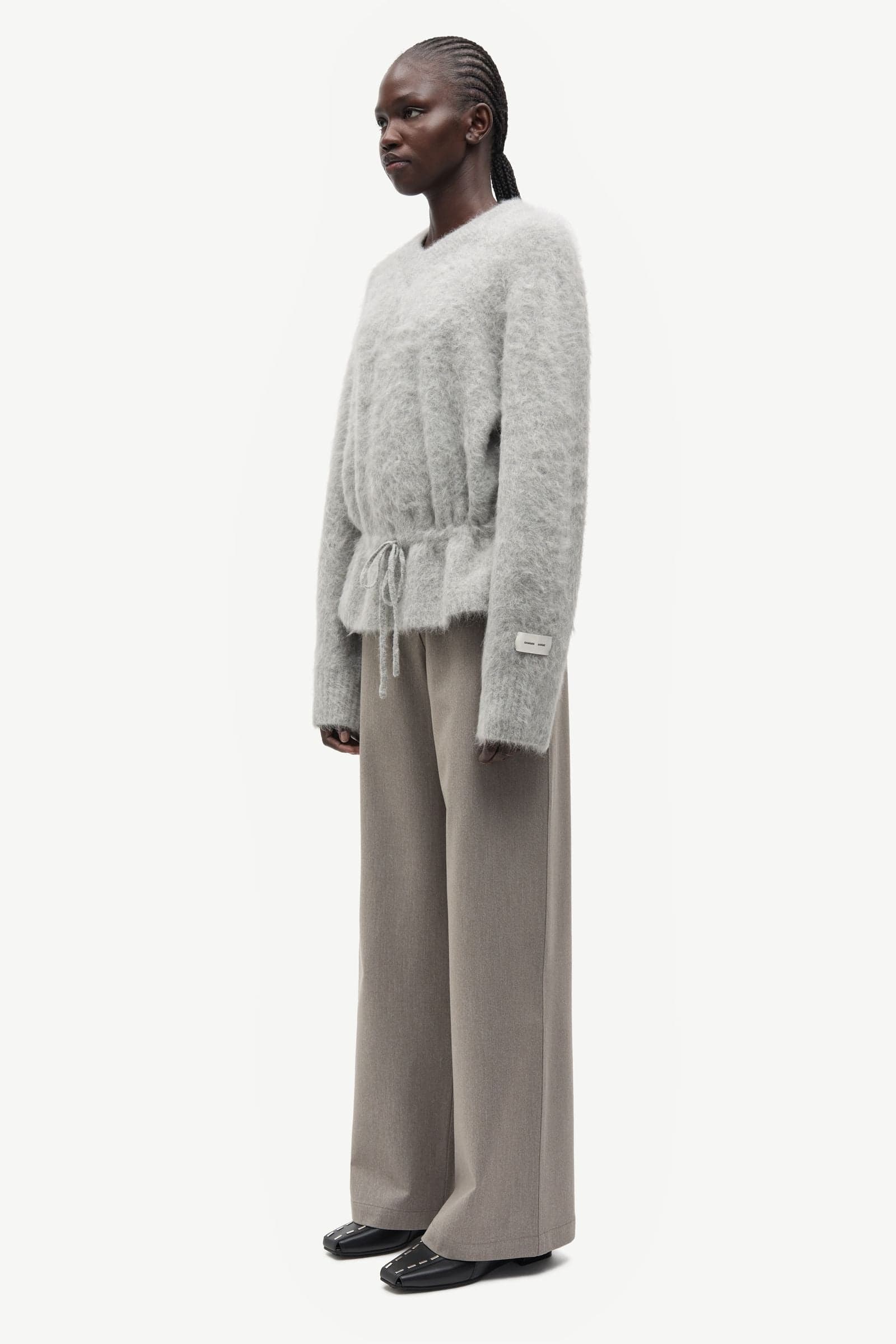 Saheaven trousers 15496 Lead Gray Mel.