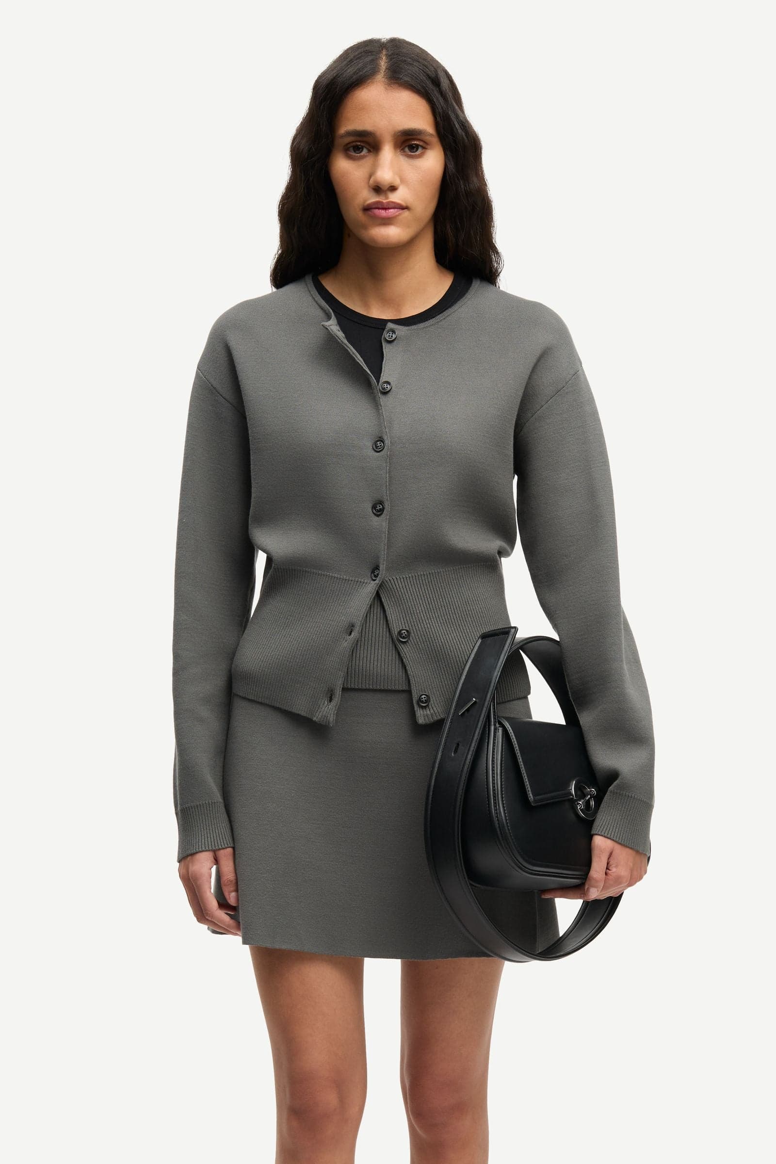 Saanne cardigan 15825 Gunmetal