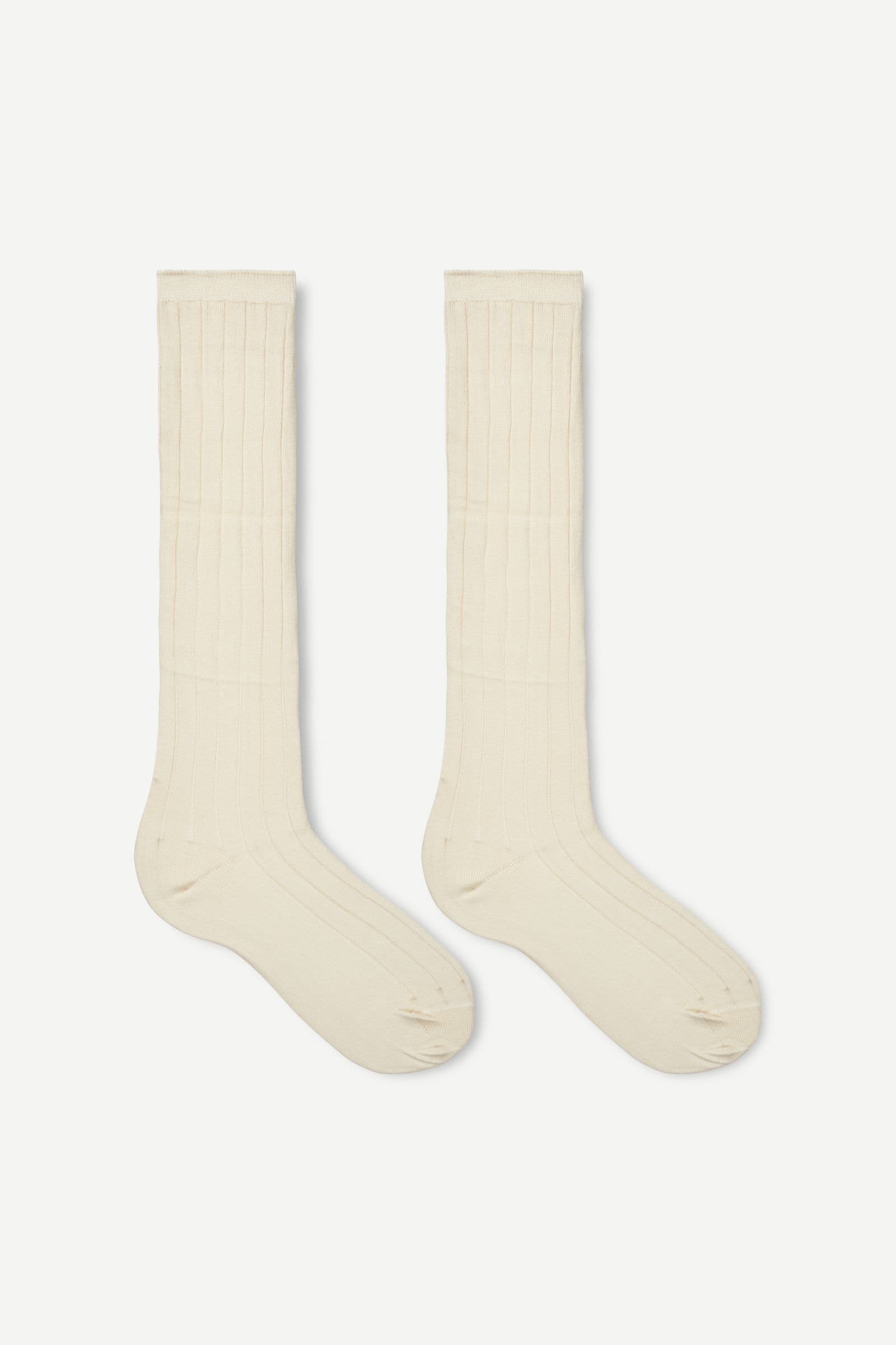 Saboba knee socks 15890 Bone White