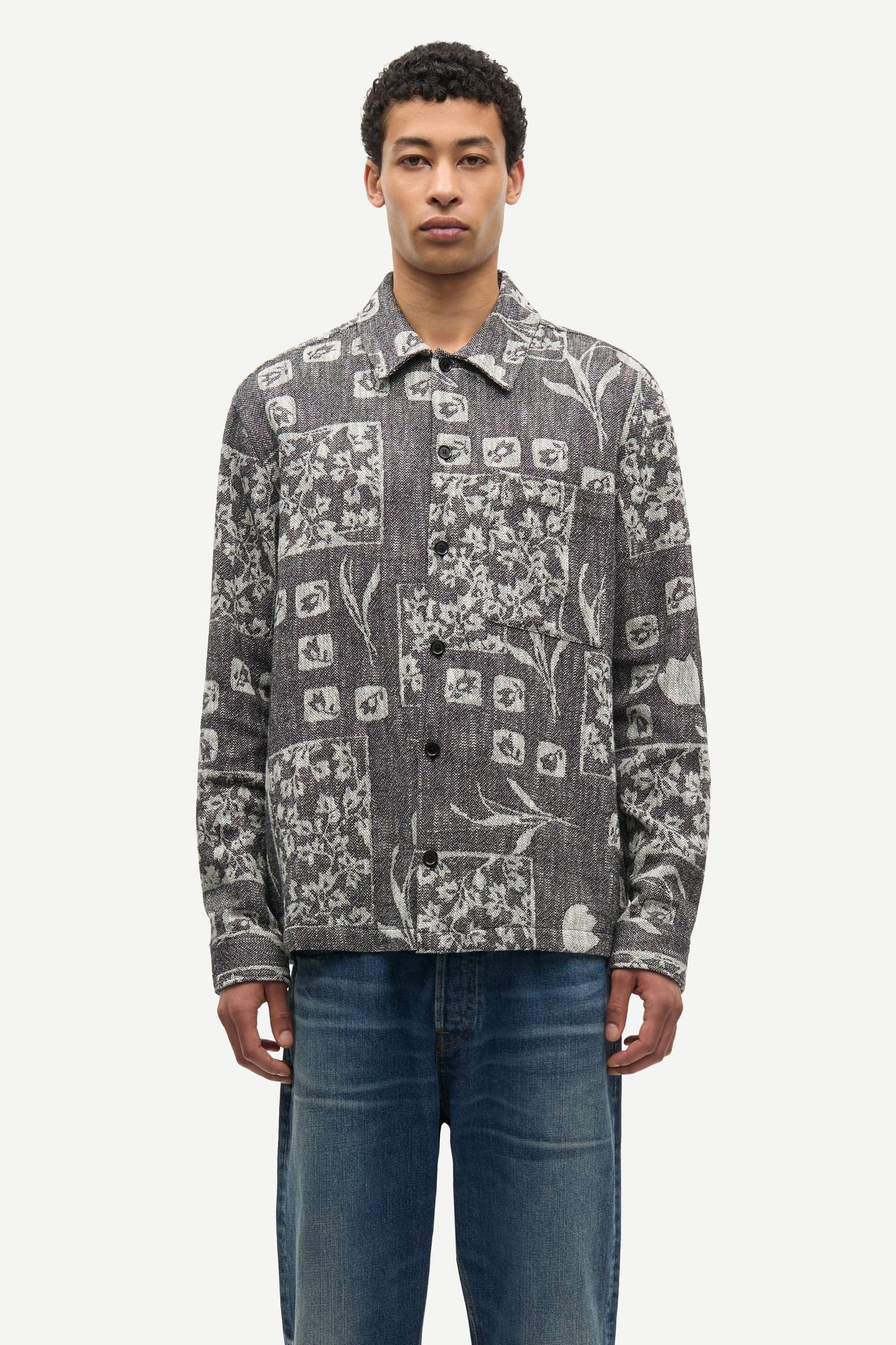 Sacastor X O overshirt 15995 Dark Ashbloom