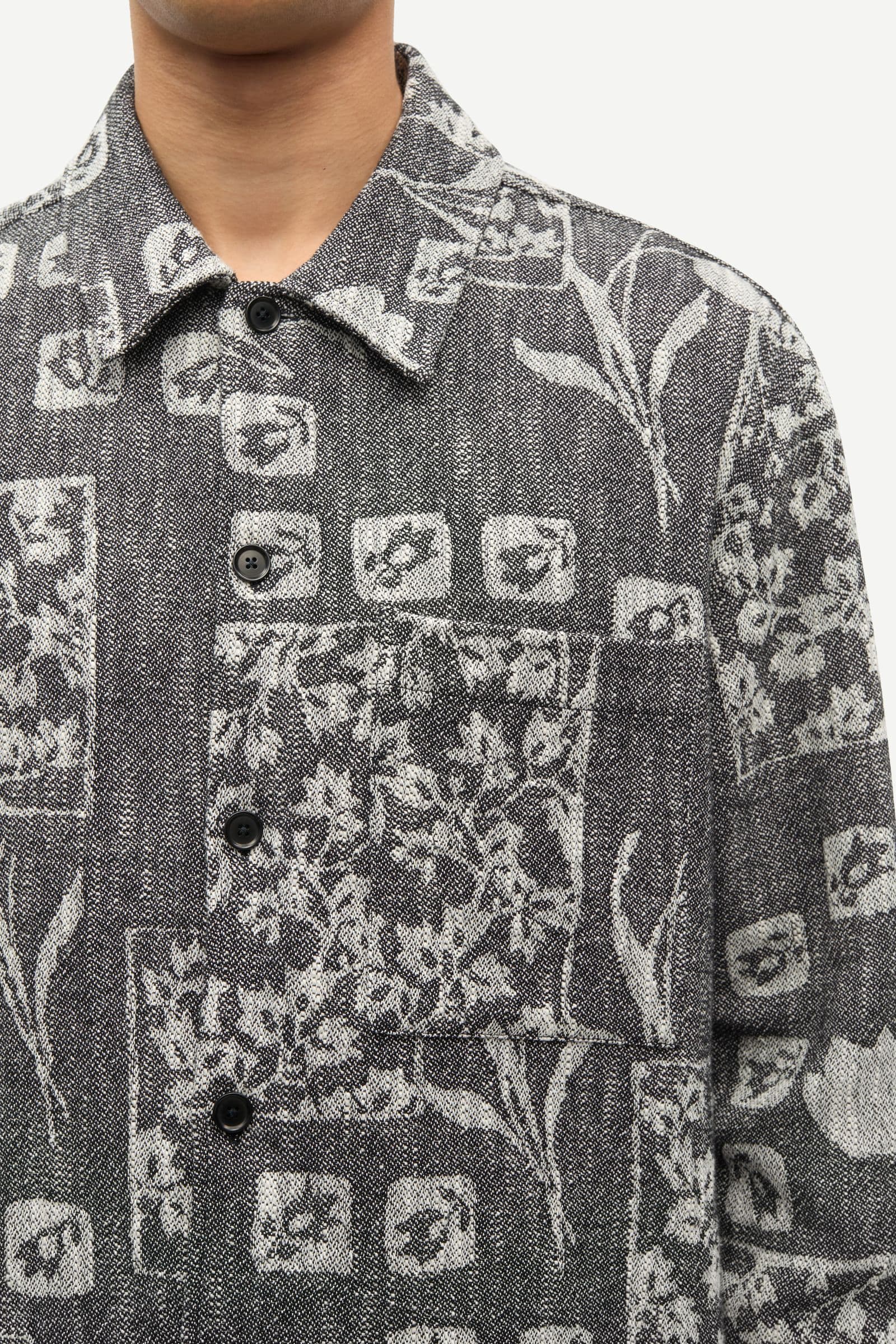 Sacastor X O overshirt 15995 Dark Ashbloom