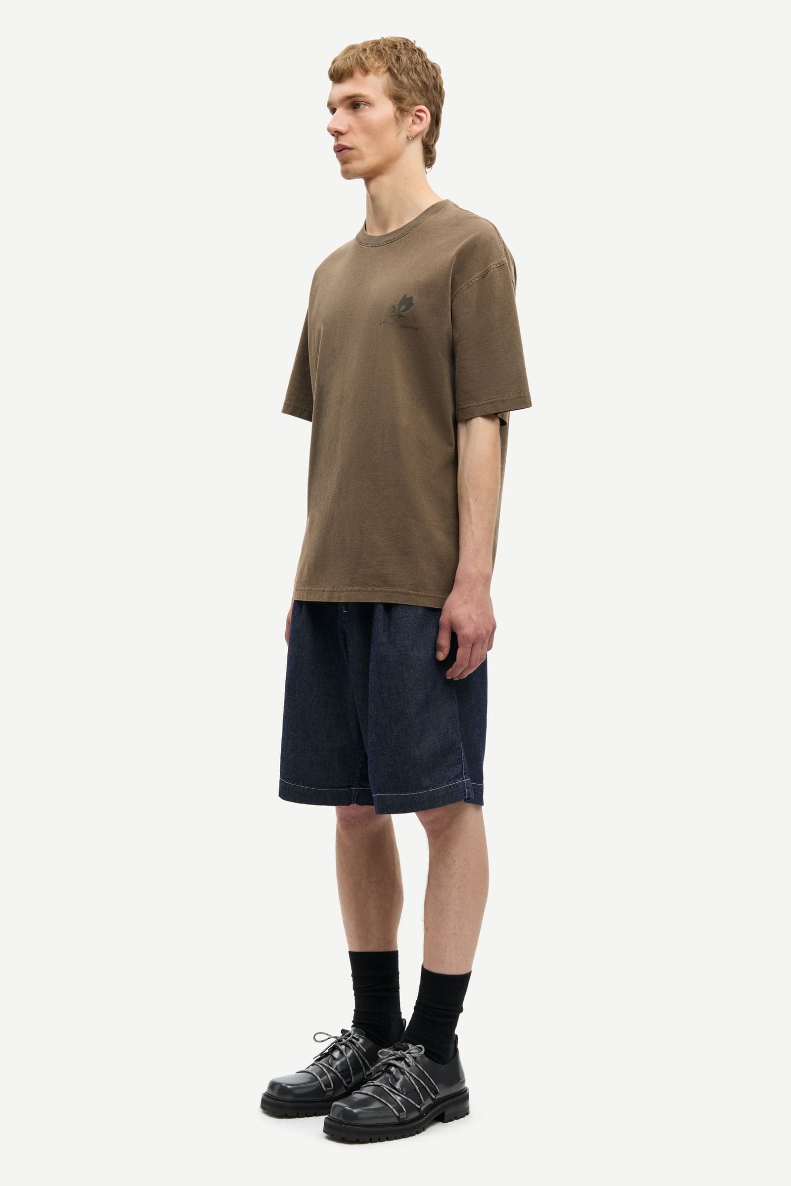 Sacohen t-shirt 15489 Brown Stamp