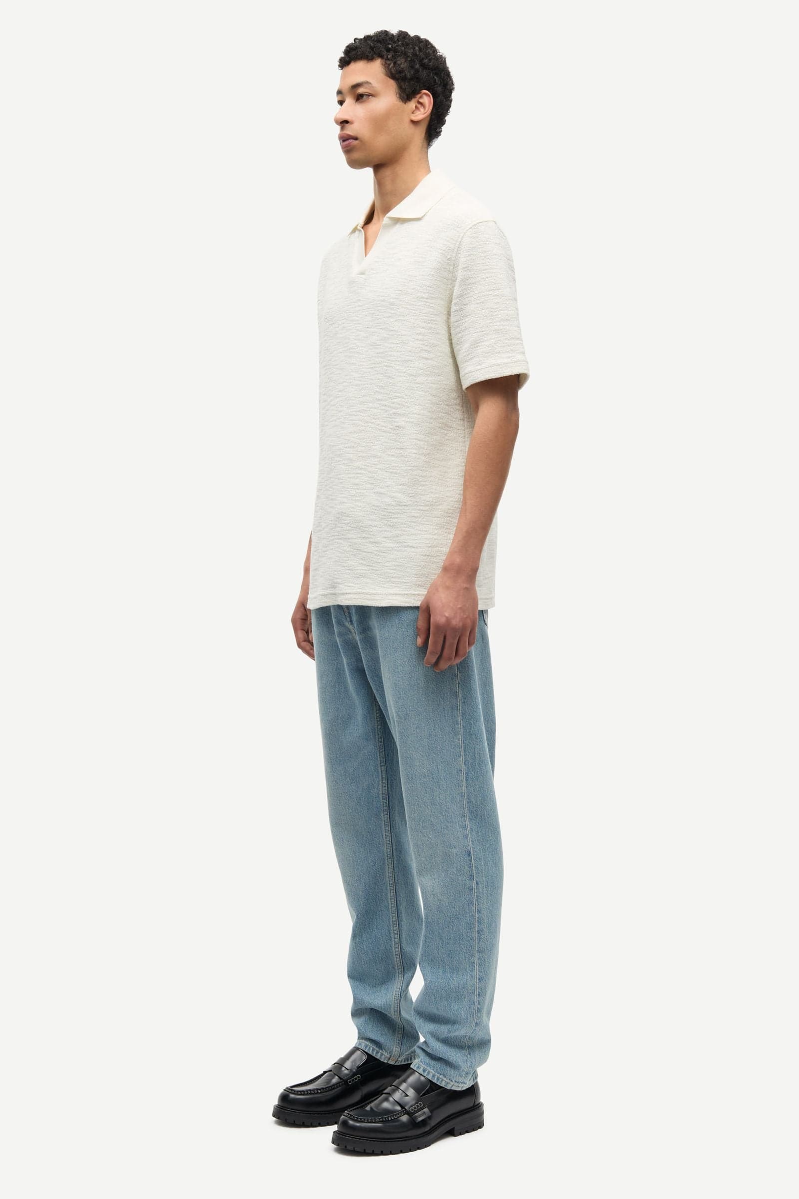 Samac v-neck polo 15974 Clear Cream