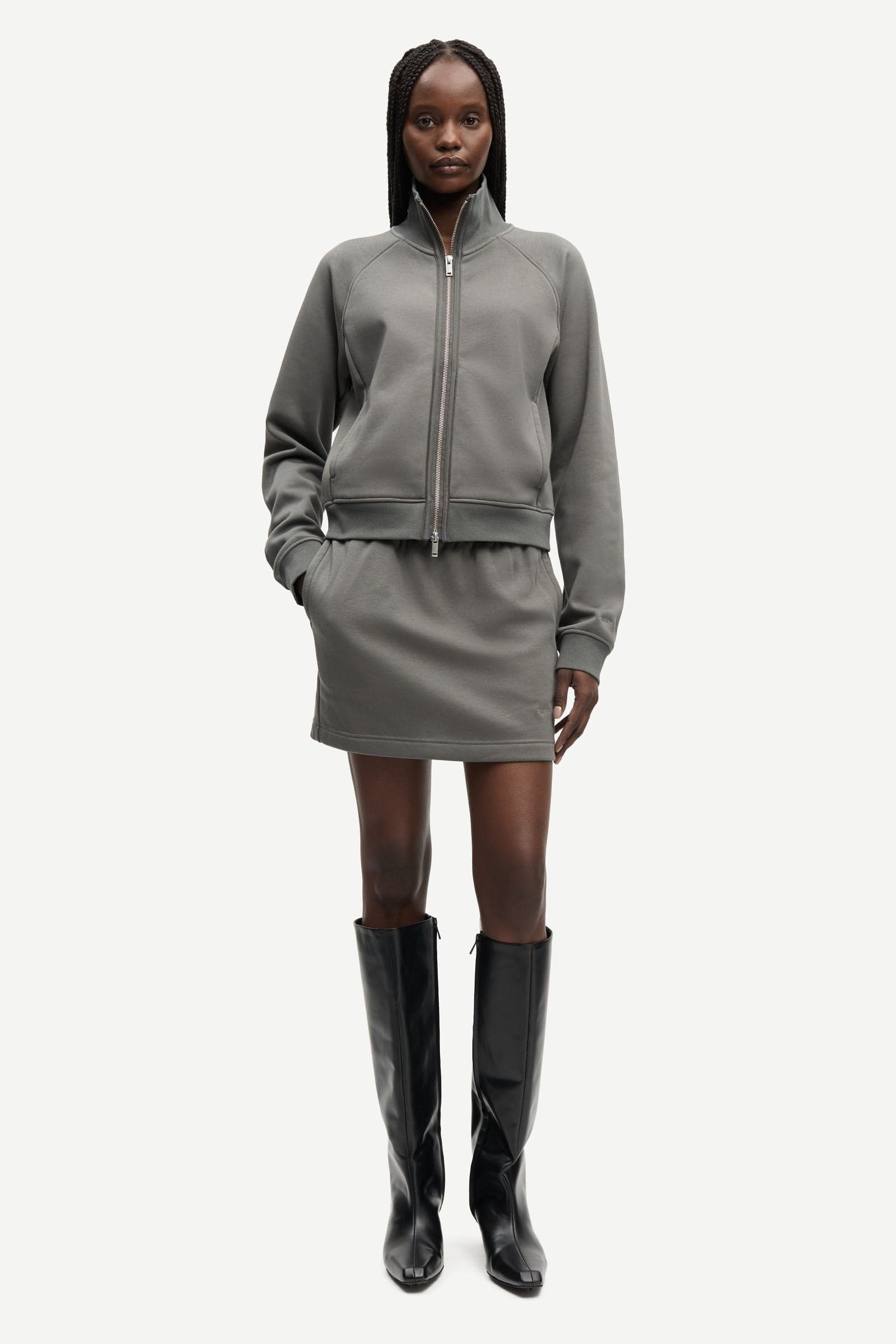 Sakira zip sweat 15905 Gunmetal