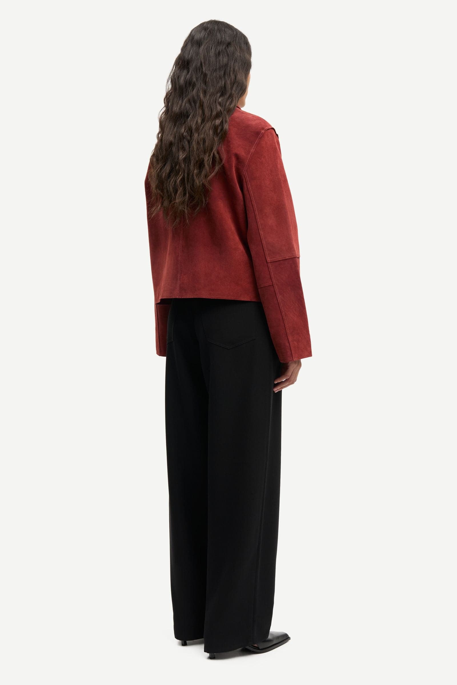 Salylo suede jacket 15927 FIRED BRICK