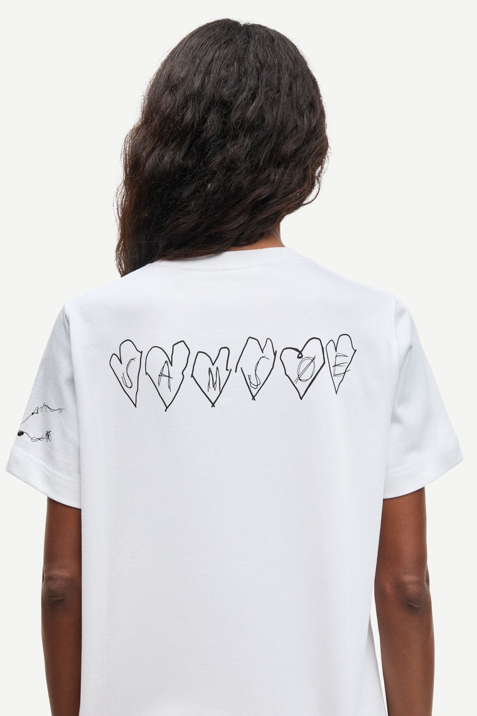 Sacamino ss t-shirt 11725 White Scribbles
