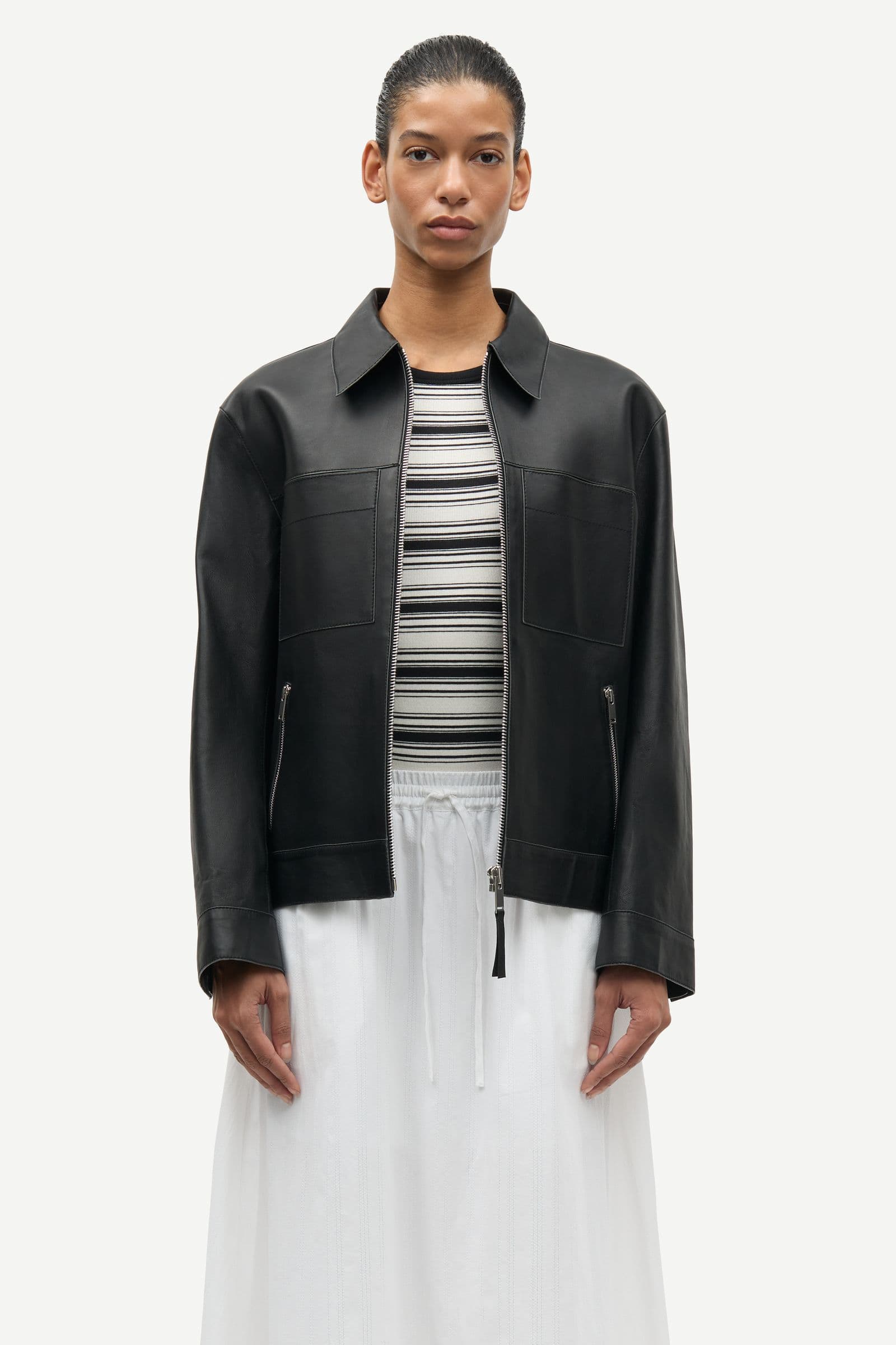 Satina maxi skirt 15904 White