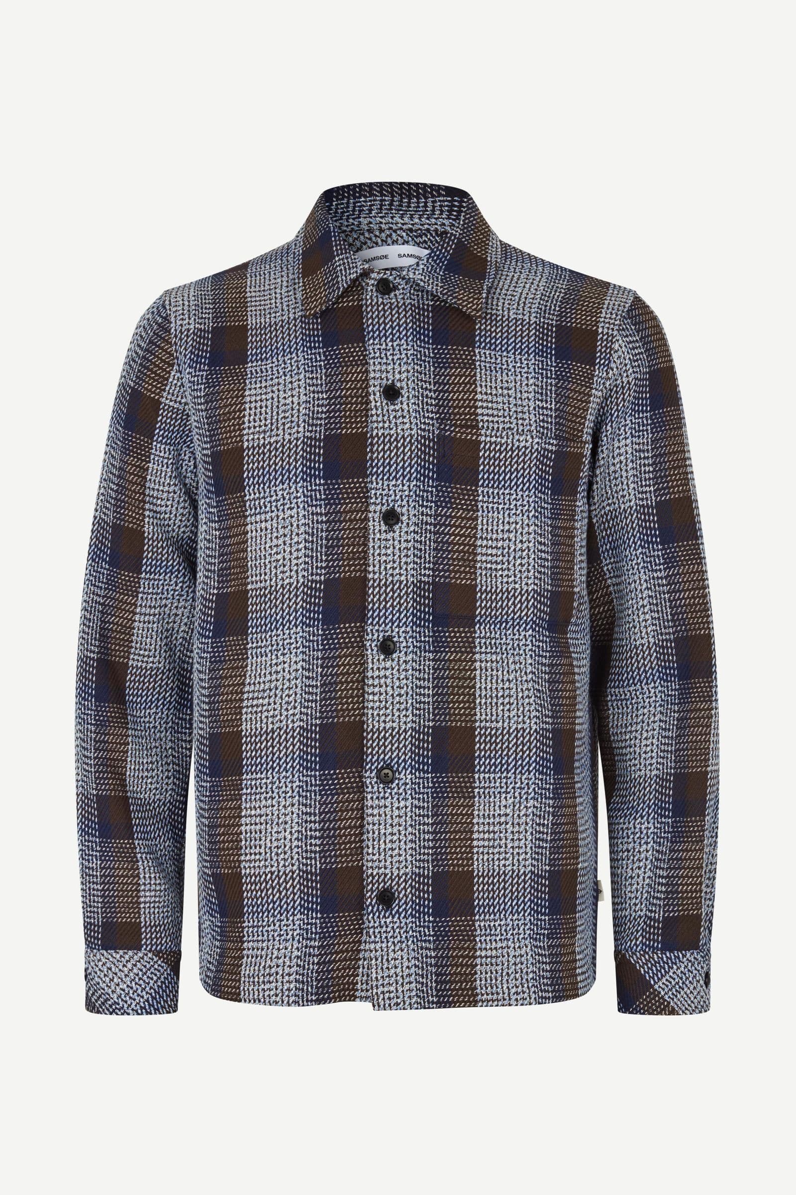 Sataka JB overshirt 16080 Brown Mel. Ch.