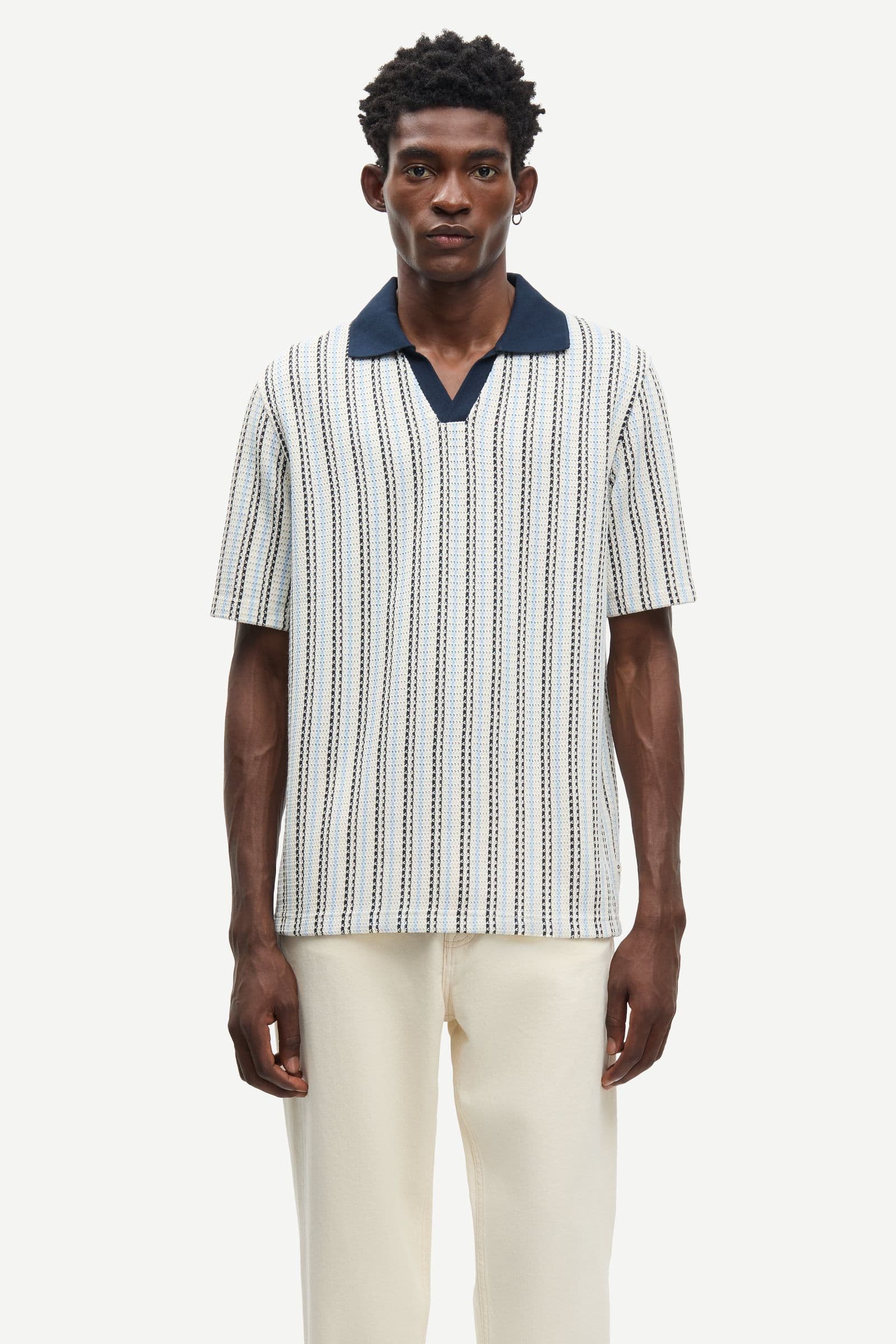 Samac v-neck polo 16091 Blue St.
