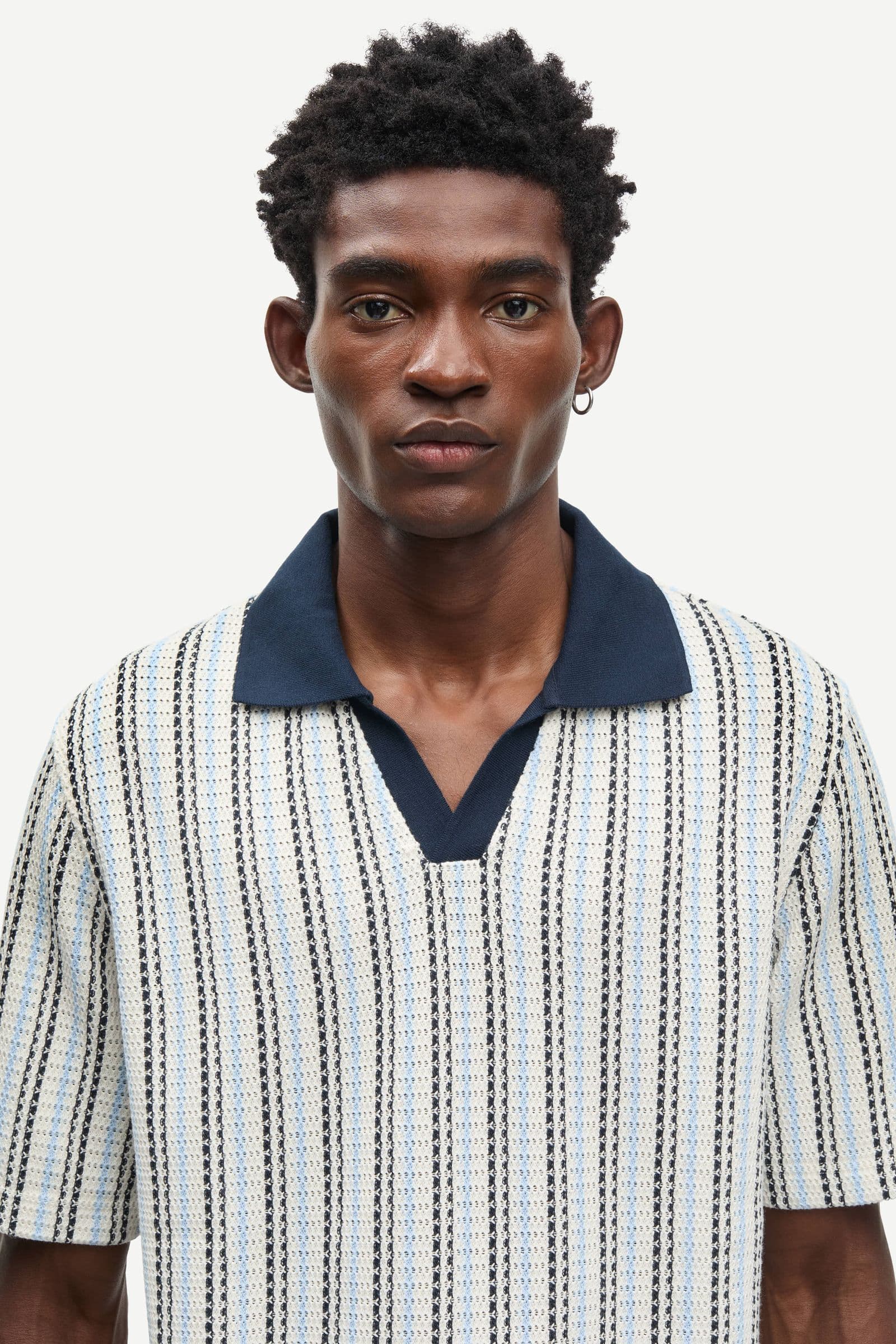 Samac v-neck polo 16091 Blue St.