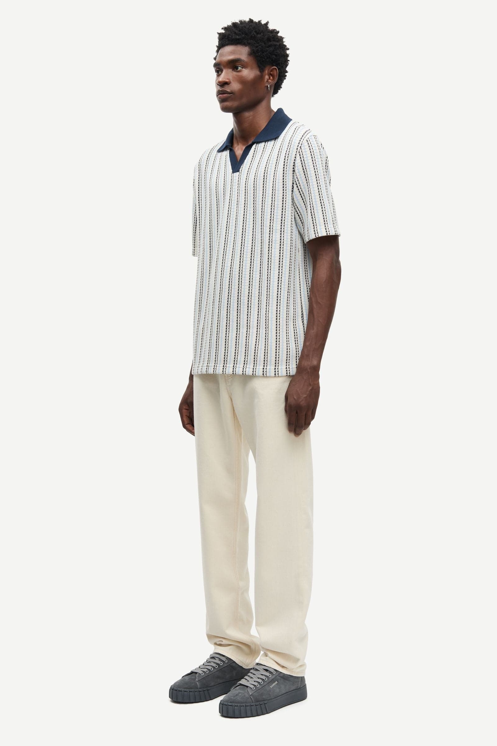 Samac v-neck polo 16091 Blue St.