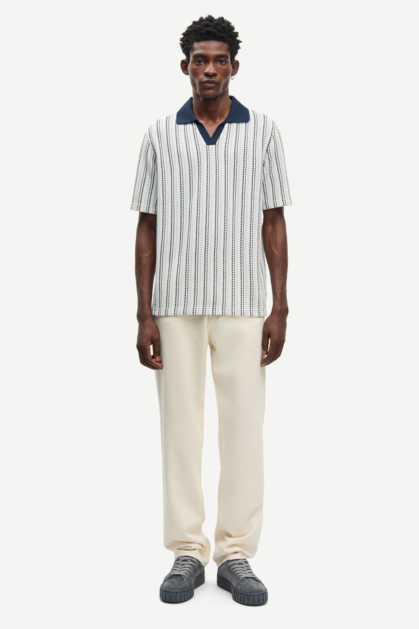Samac v-neck polo 16091 Blue St.