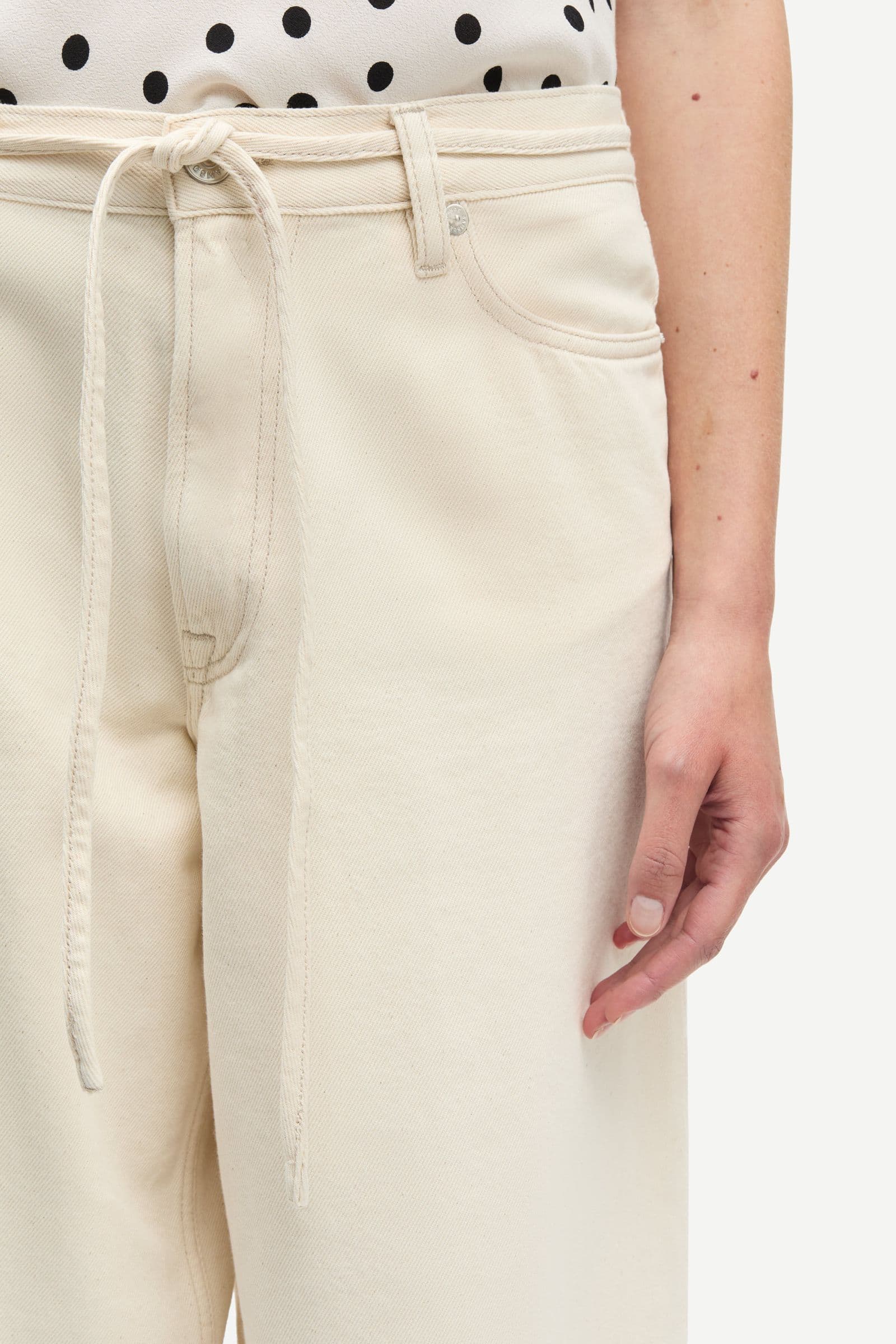 Saharper jeans belt 16017 Soft natural